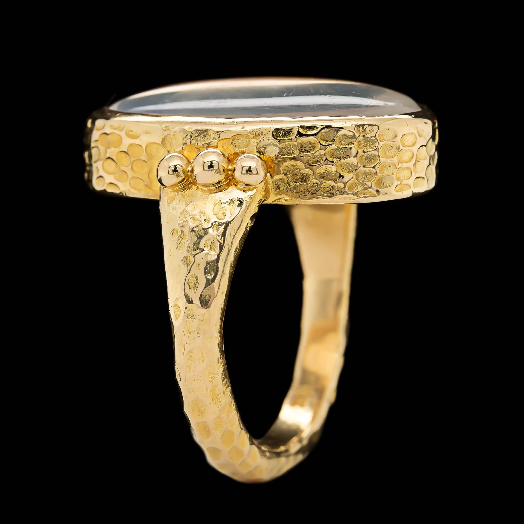 18K Yellow Gold Estate Moonstone Ring - Image 2