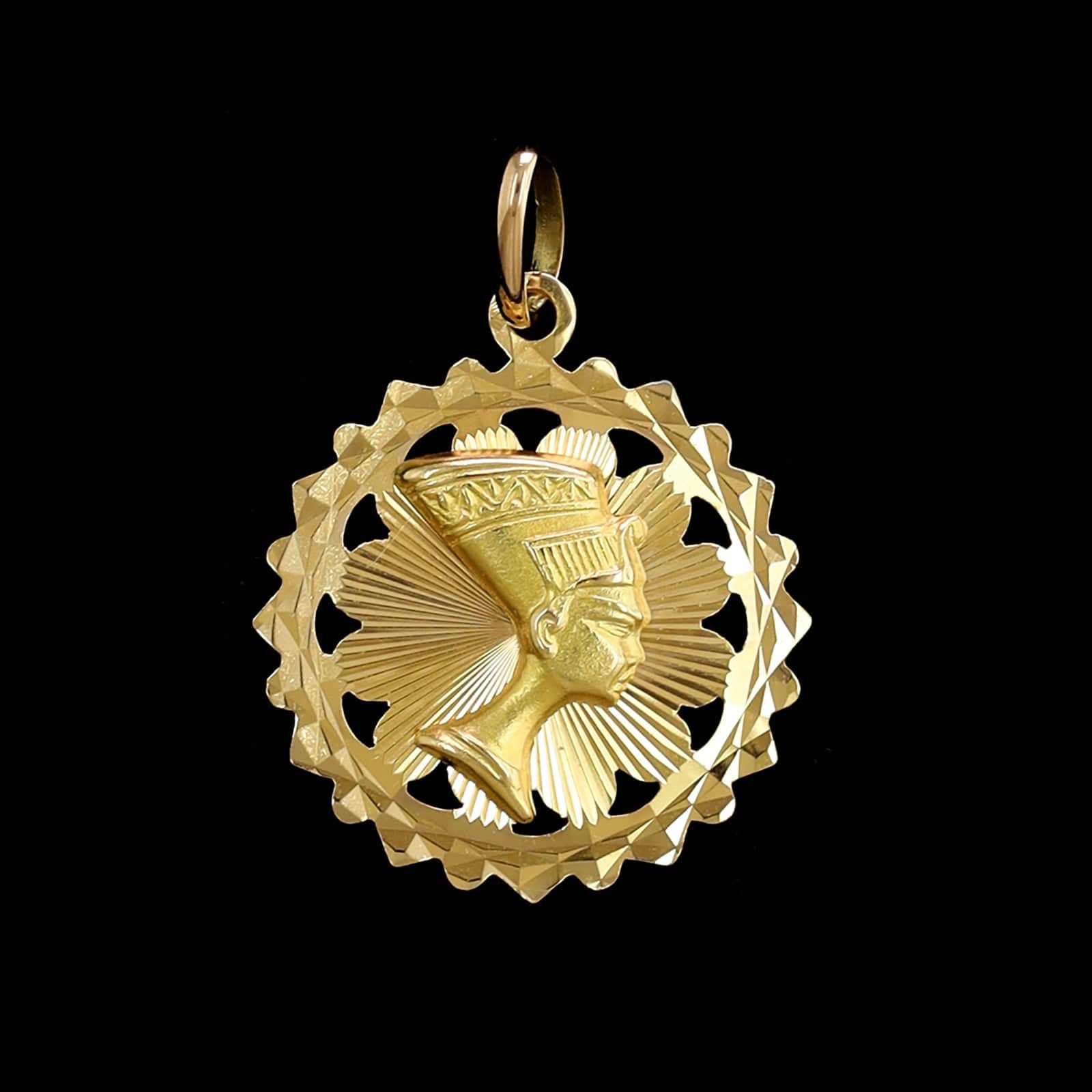 18K Yellow Gold Estate Nefertiti Charm