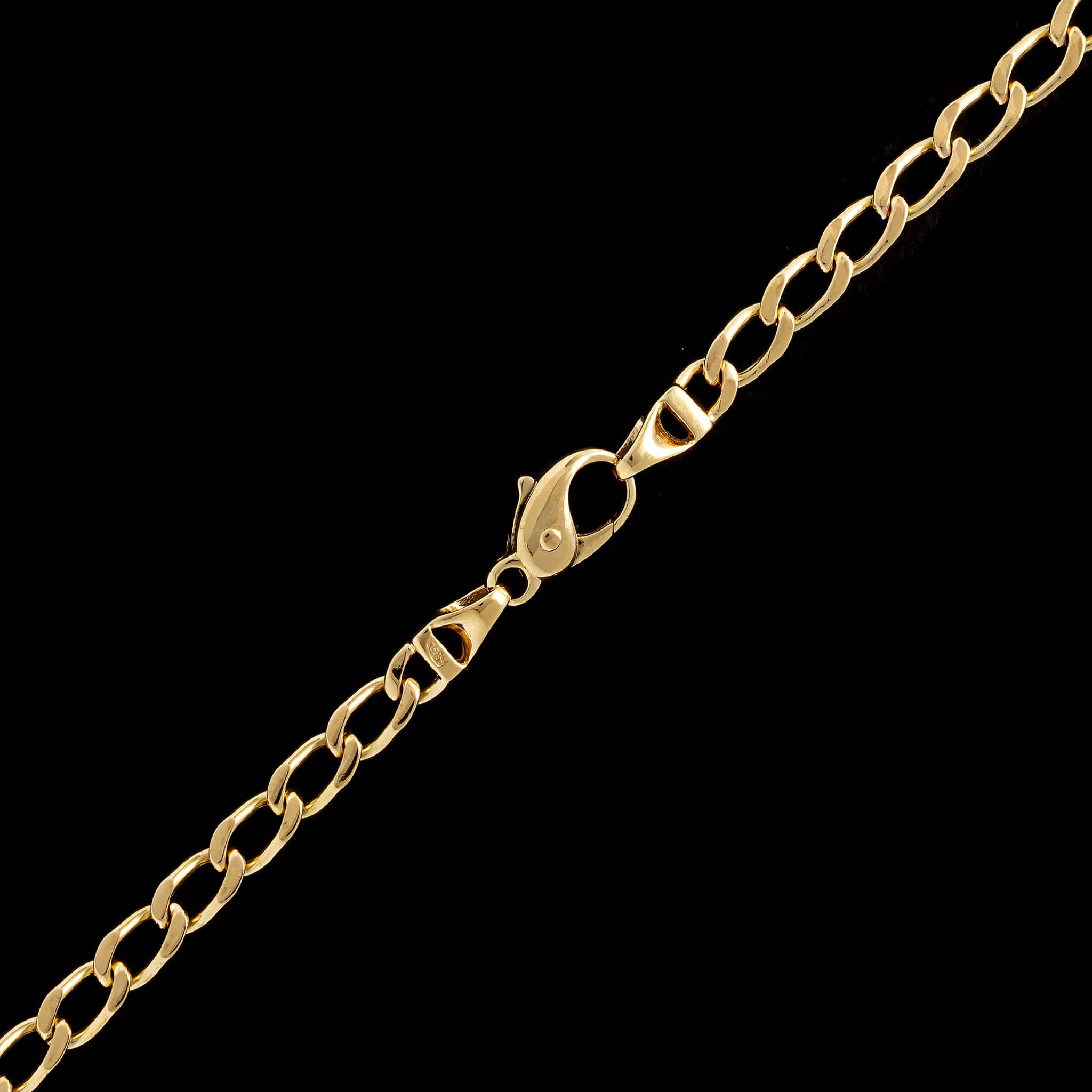 18K Yellow Gold Estate Oval Curb Link Chain - Image 2