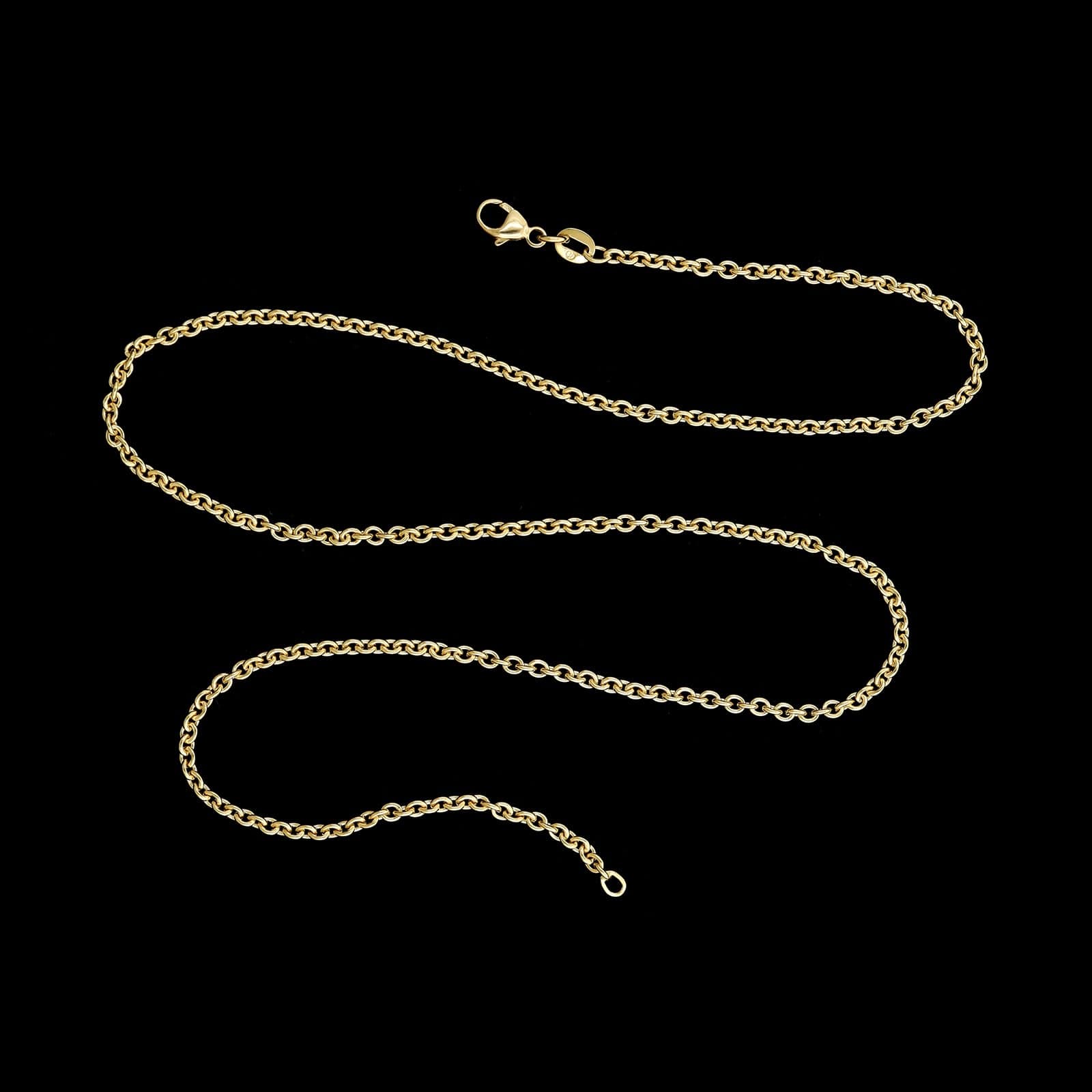 18K Yellow Gold Estate Oval Link Chain - Image 3