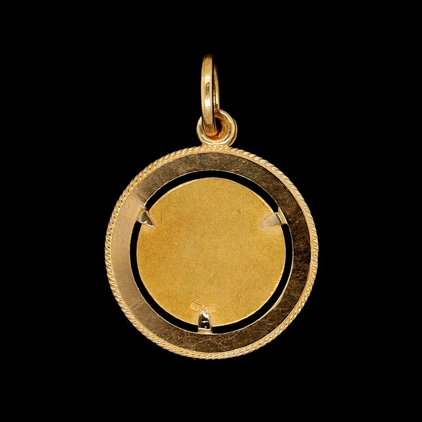 18K Yellow Gold Estate Religious Scene Charm - Image 2