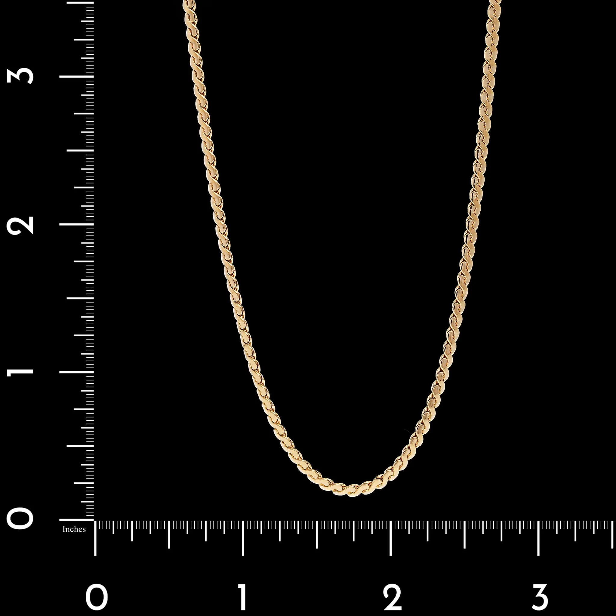 18K Yellow Gold Estate Serpentine Link Chain - Image 3