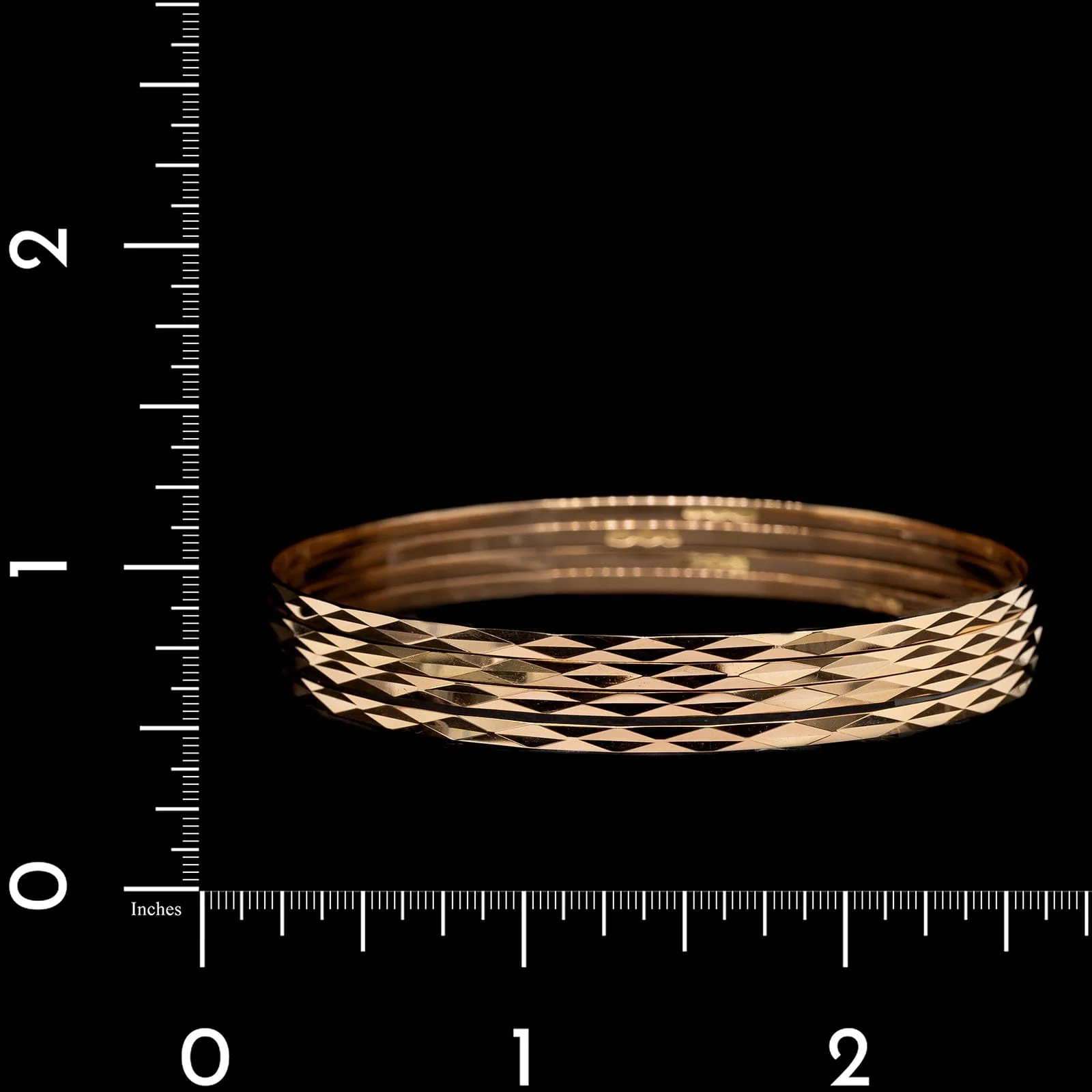 18K Yellow Gold Estate Set of Four Bangle Bracelets - Image 4