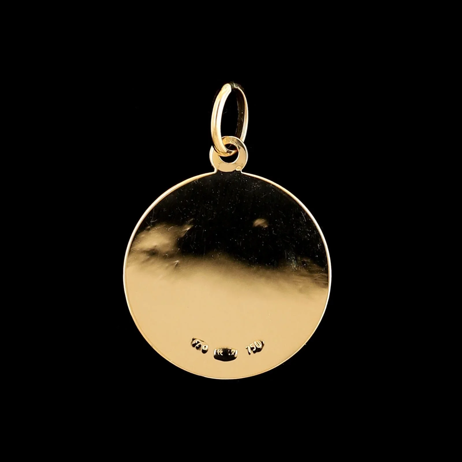 18K Yellow Gold Estate Virgin Mary Madonna Medal - Image 2