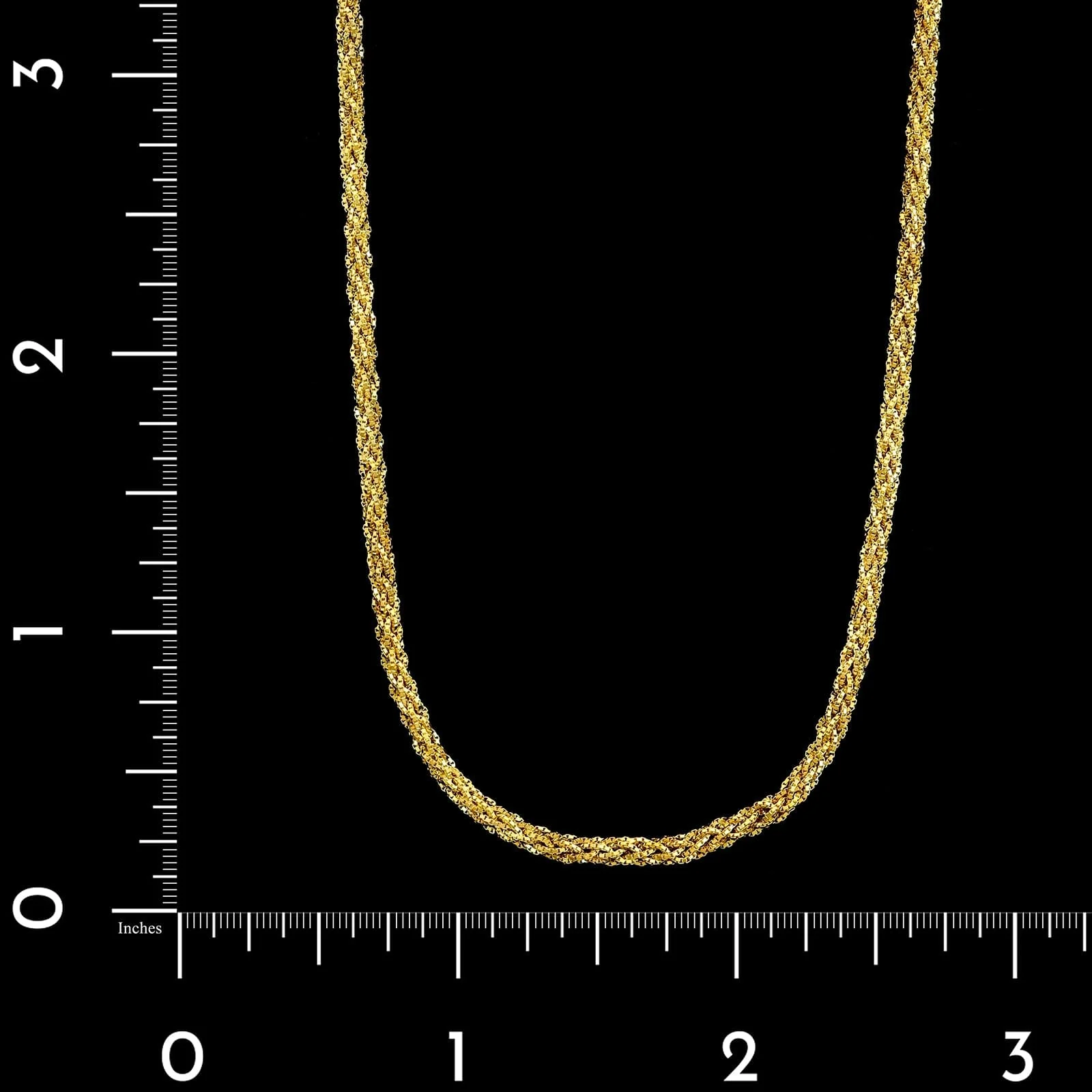 18K Yellow Gold Estate Woven Box Chain - Image 3