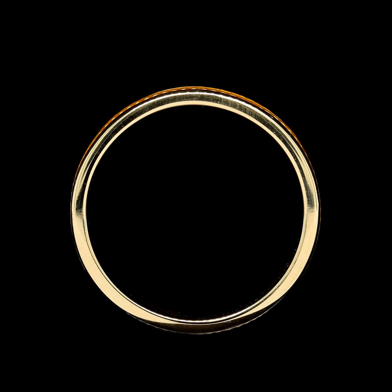 18K Yellow Gold Estate Yellow Enamel Stackable Band - Image 3