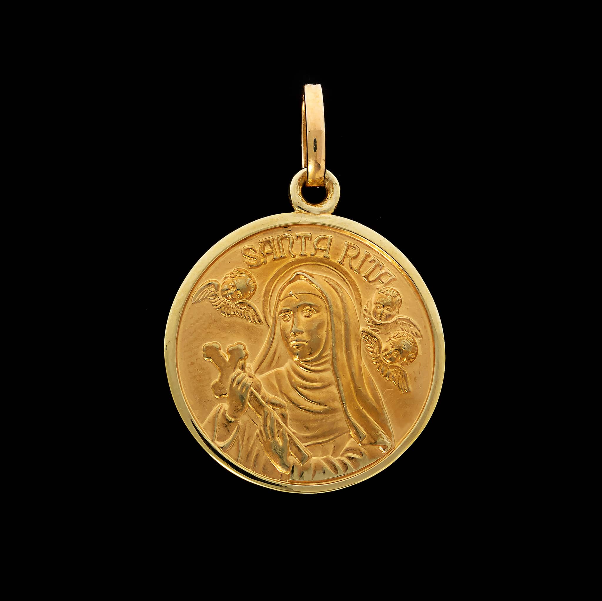 24K Yellow Gold Estate Chinese Lucky Lock Good Luck Symbol Charm - Image 3