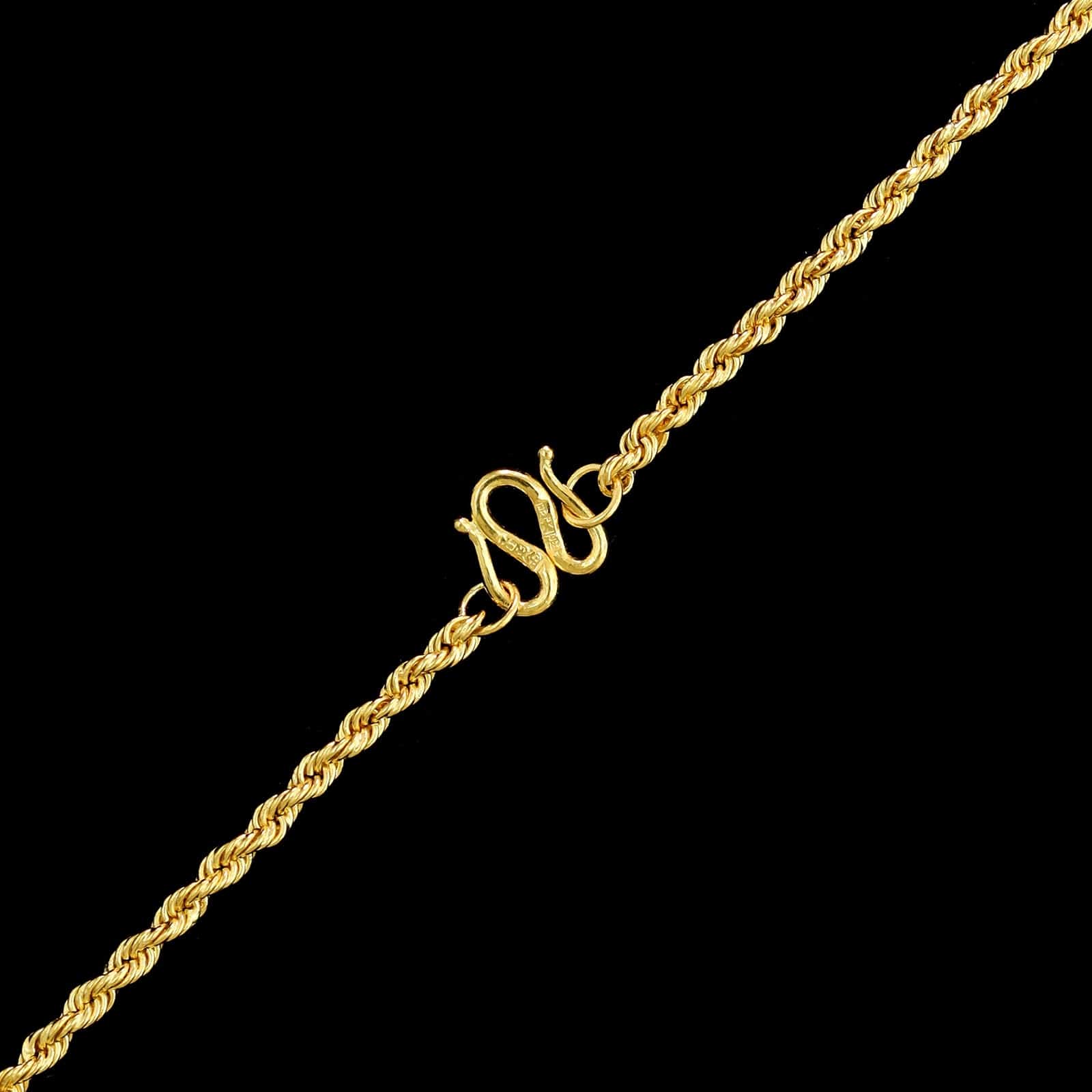 24K Yellow Gold Estate Rope Chain - Image 2