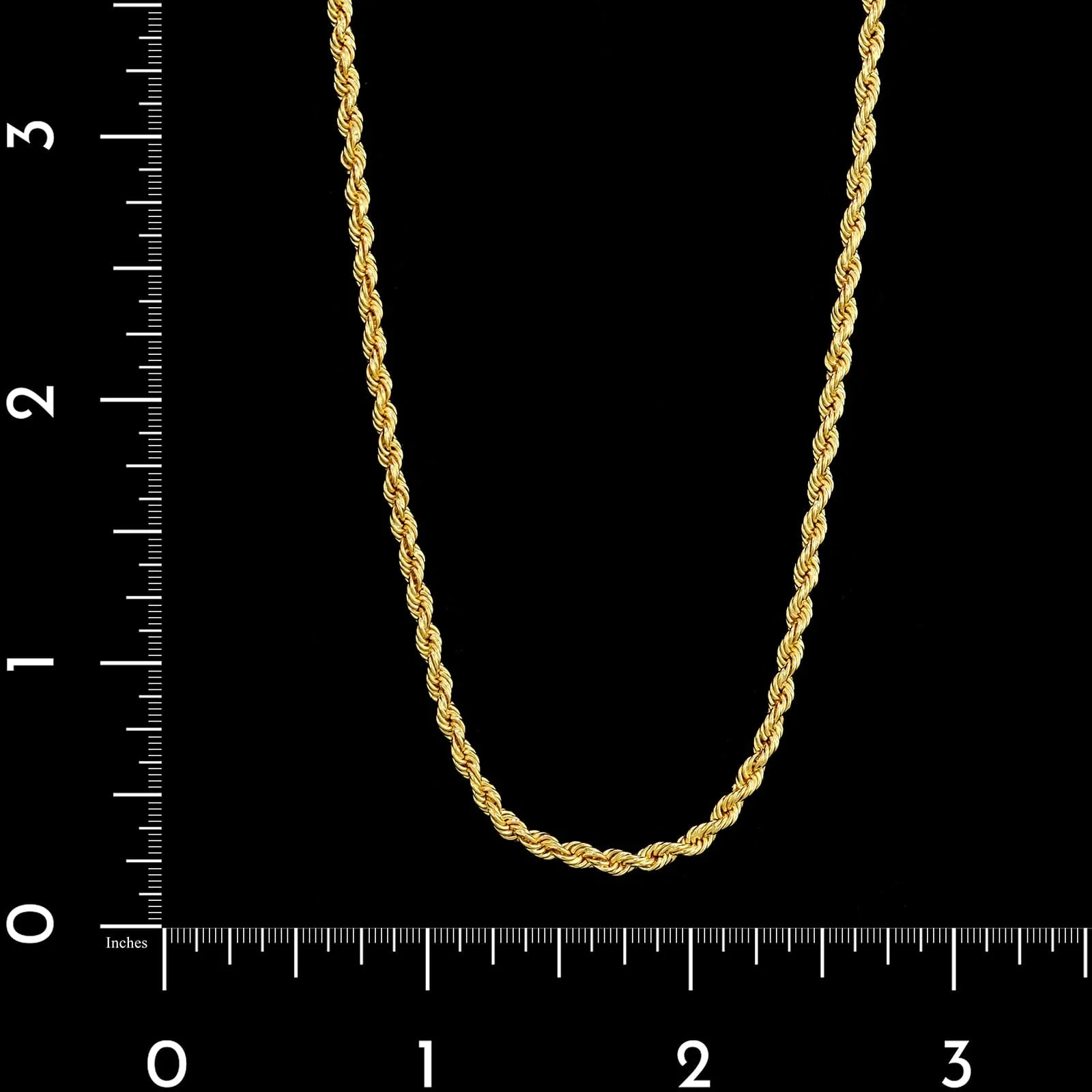 24K Yellow Gold Estate Rope Chain - Image 3
