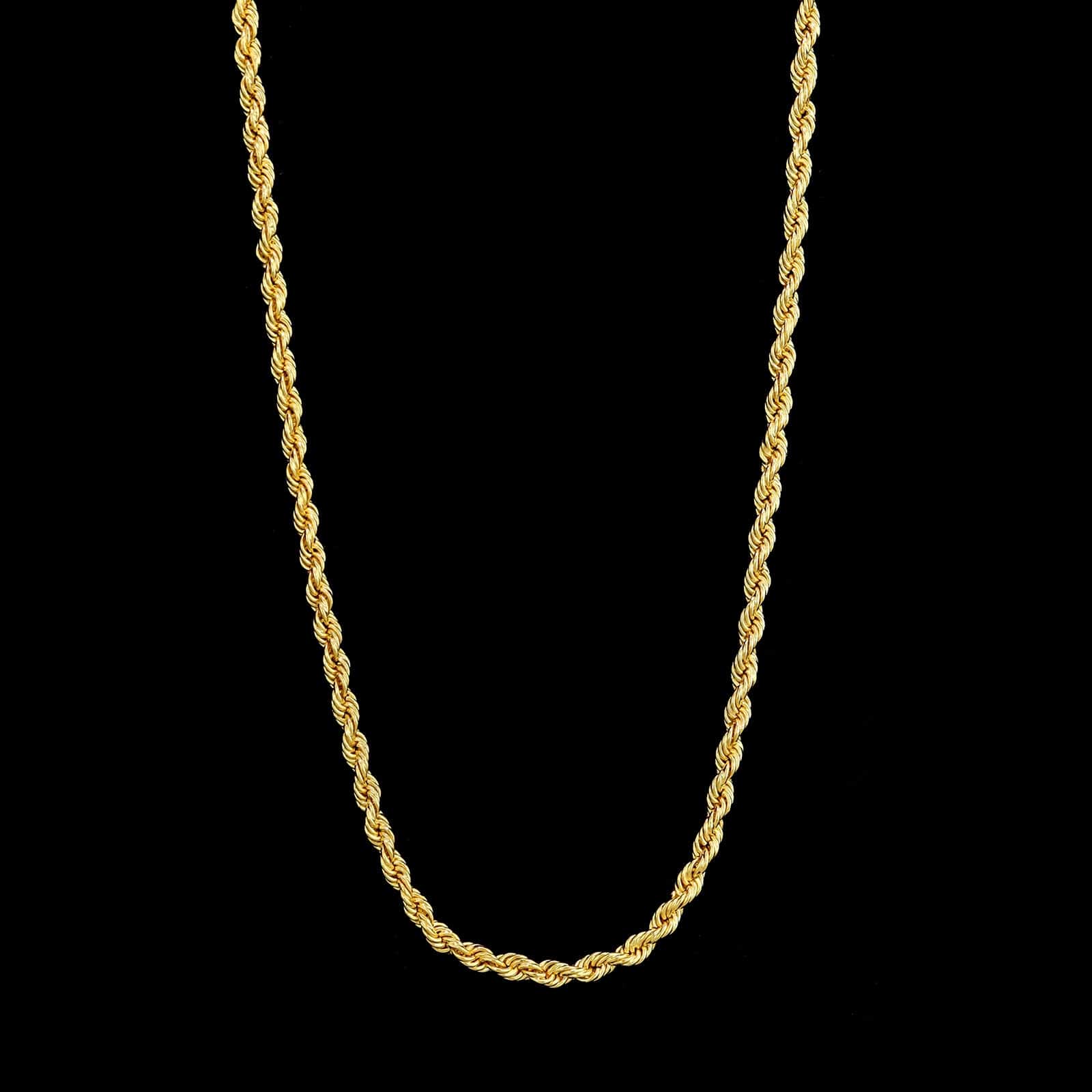 24K Yellow Gold Estate Rope Chain