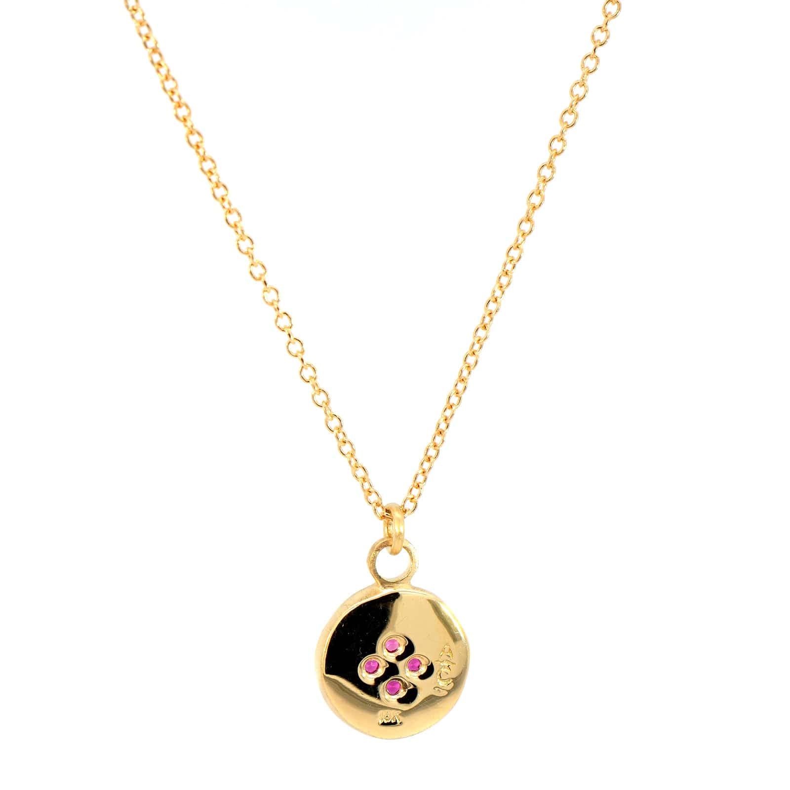 Adel Chefridi 18K Yellow Gold Four Star Charm Wave Pendant Necklace - Image 2