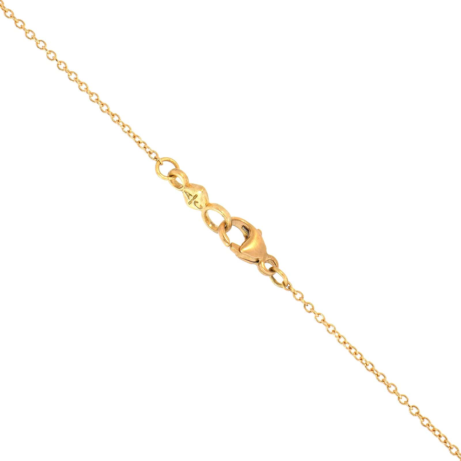 Adel Chefridi 18K Yellow Gold Pink Sapphire Pillow Charm Pendant - Image 3
