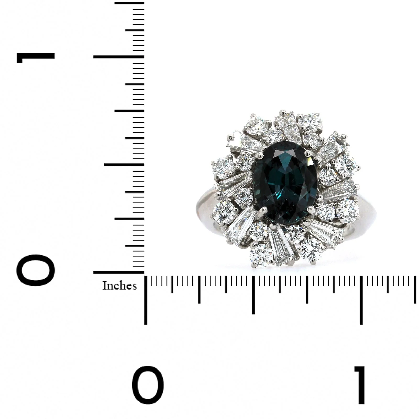 Oscar Heyman Platinum Oval Alexandrite Diamond Ring - Image 3