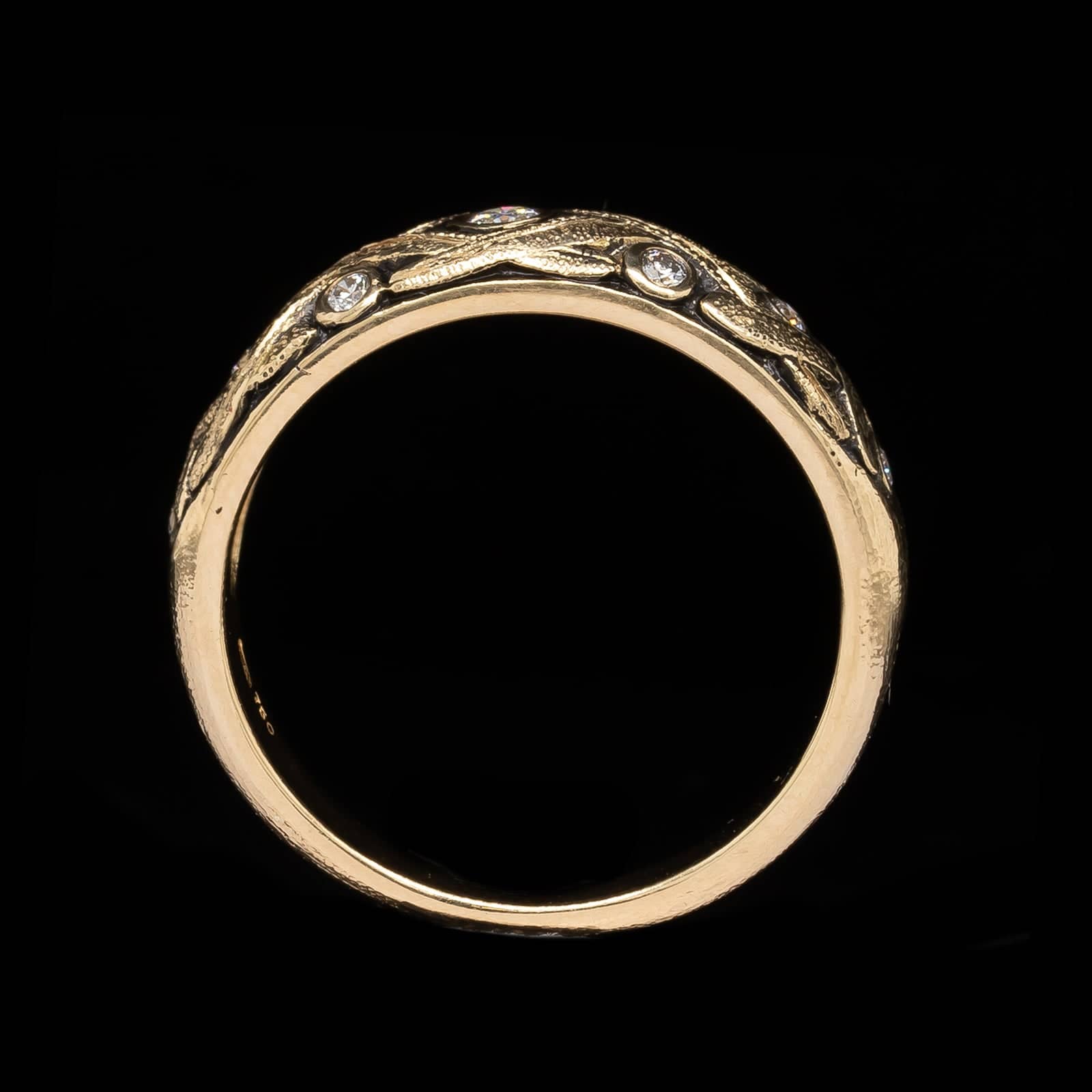 Alex Sepkus 18K Yellow Gold Estate Diamond Vine Ring - Image 3