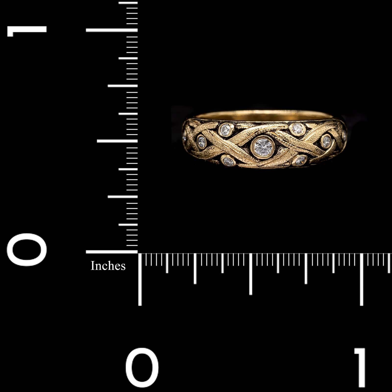 Alex Sepkus 18K Yellow Gold Estate Diamond Vine Ring - Image 4