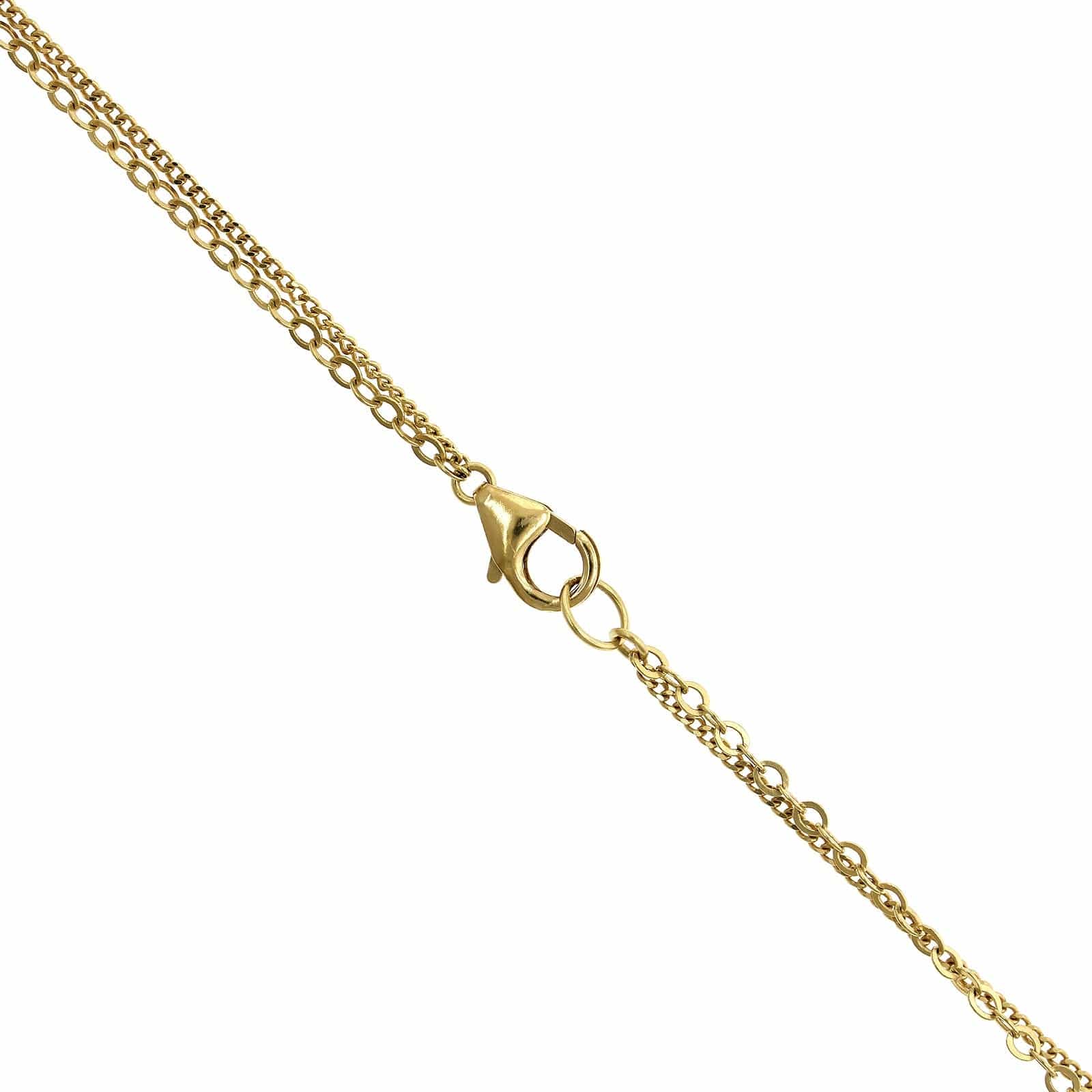 Amali 18K Yellow Gold Blue Diamond Bead Necklace - Image 2