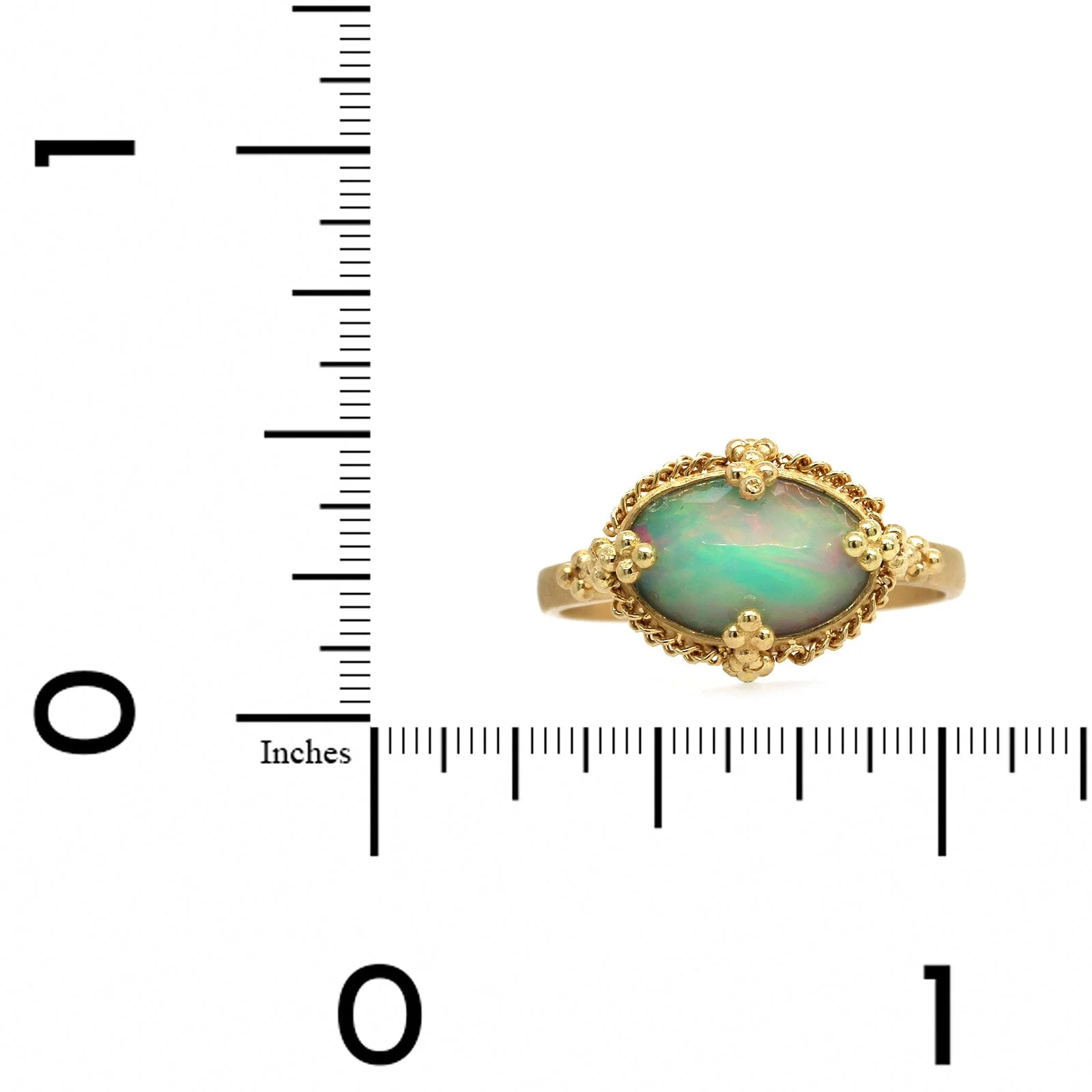Amali 18K Yellow Gold Ethiopian Opal Ring - Image 3