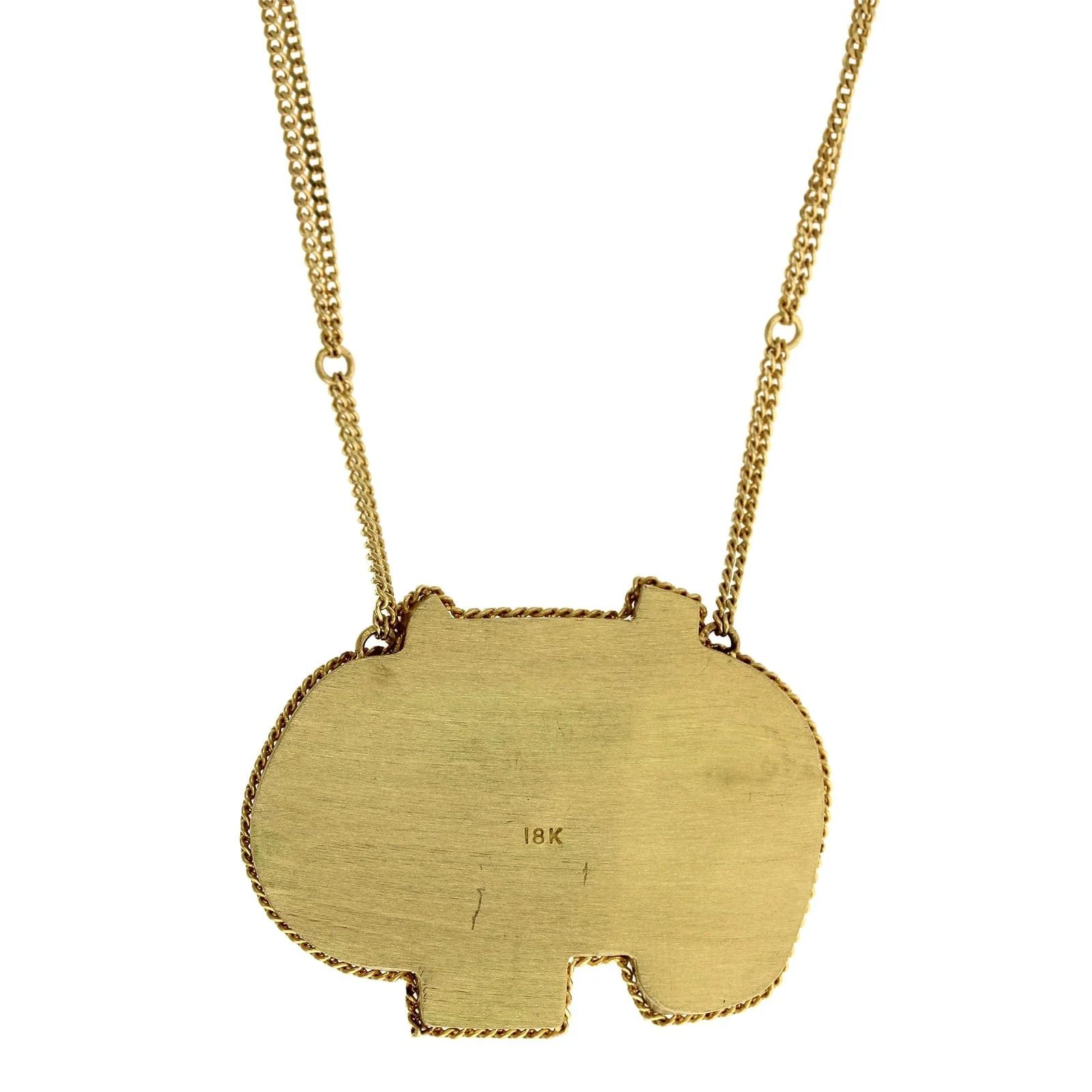 Amali 18K Yellow Gold Labradorite Pendant - Image 2