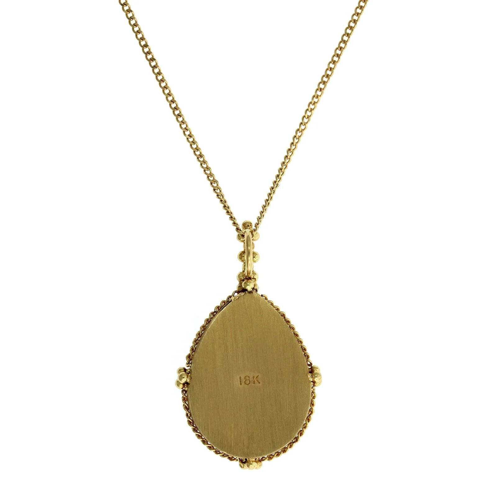 Amali 18K Yellow Gold Mexican Opal Pendant - Image 2