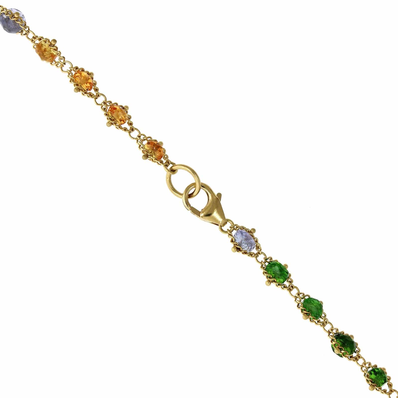 Amali 18K Yellow Gold Multi Gemstone Bead Necklace - Image 2