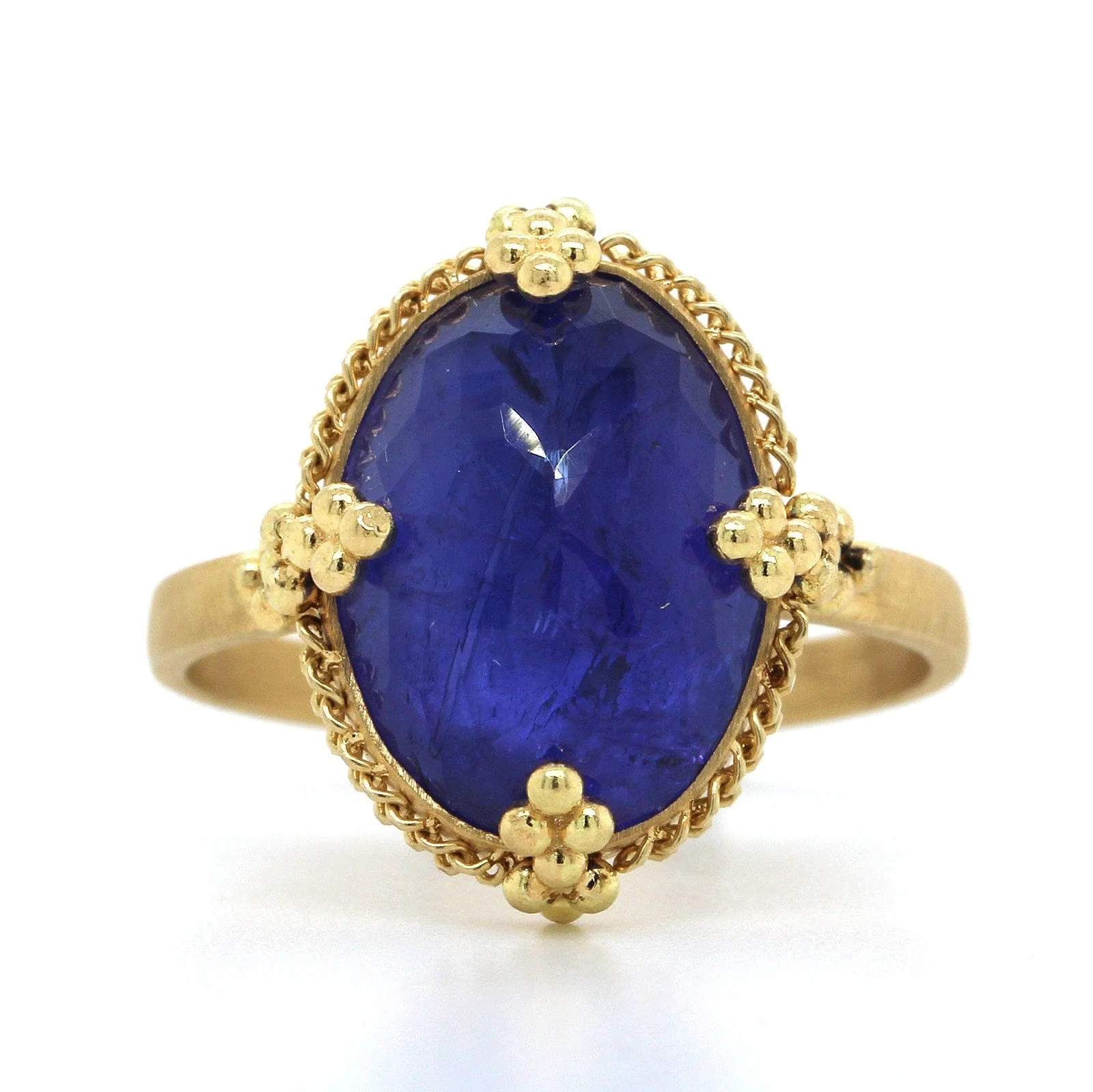 Amali 18K Yellow Gold Oval Tanzanite Ring