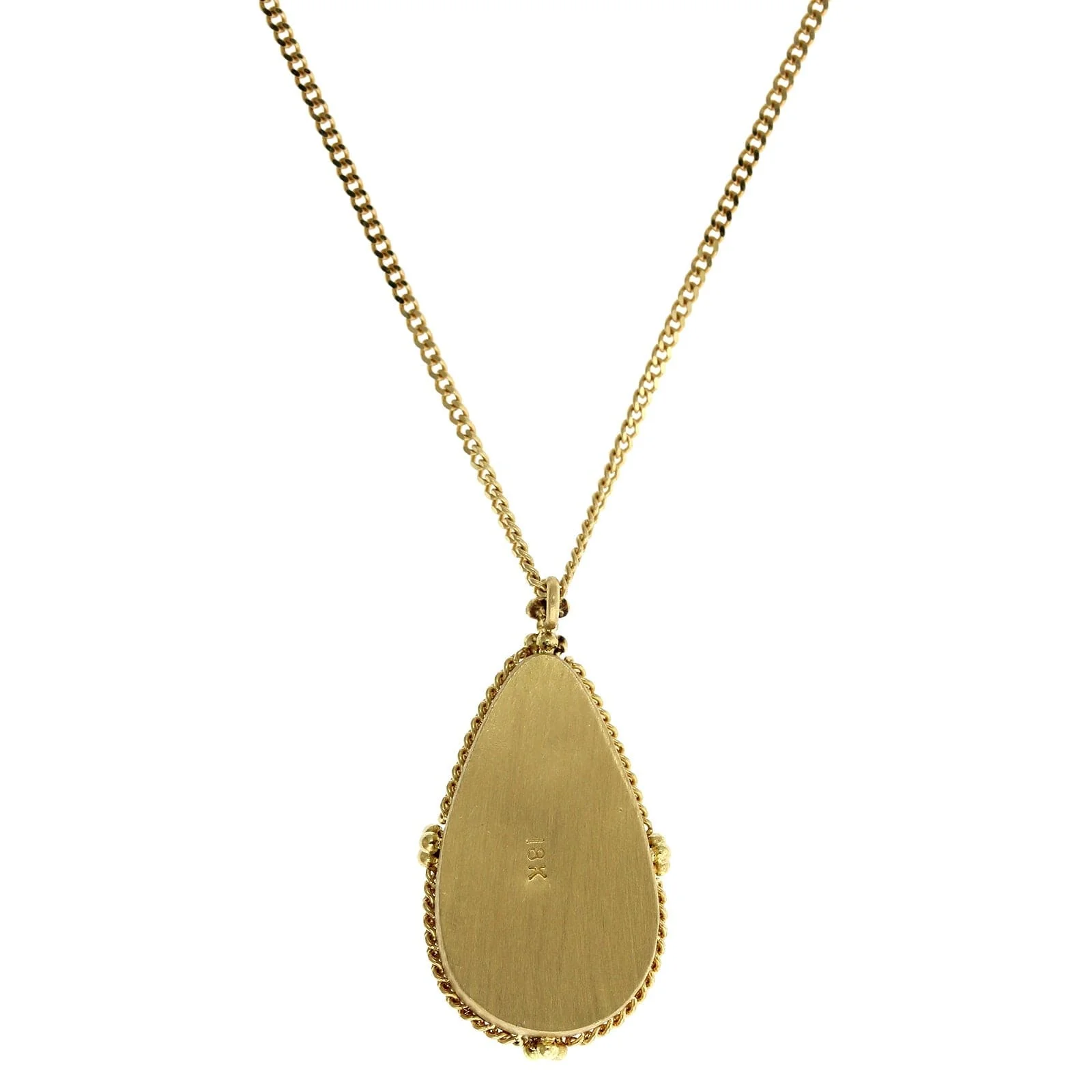 Amali 18K Yellow Gold Pear Shape Ethiopian Opal Pendant - Image 2