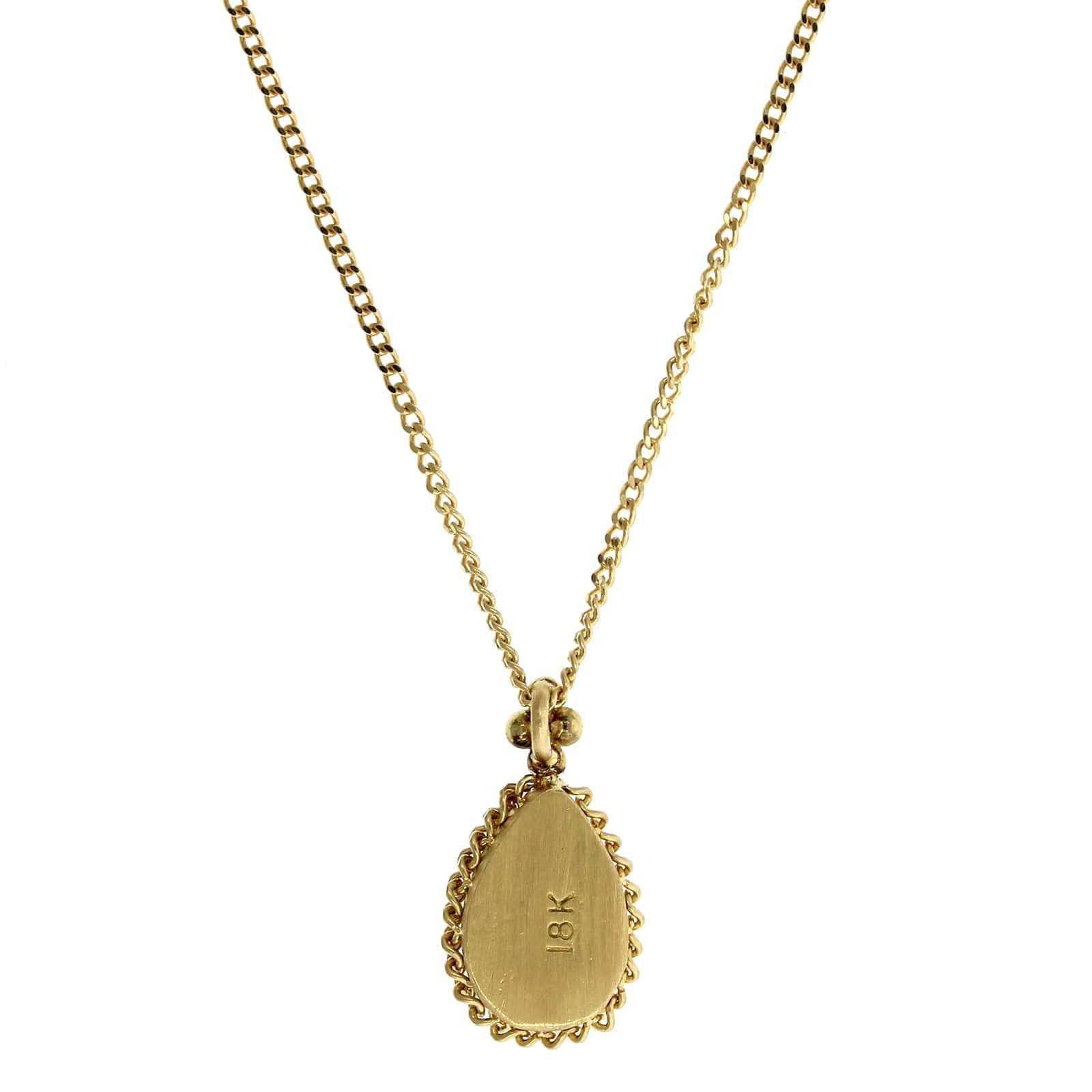 Amali 18K Yellow Gold Pear Shape Ruby Pendant - Image 2