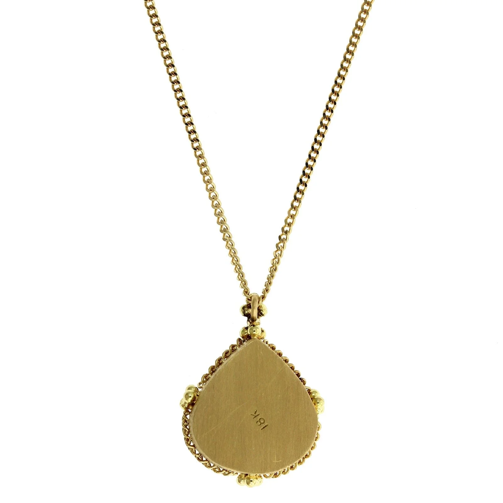 Amali 18K Yellow Gold Pear Shape Tanzanite Pendant - Image 2