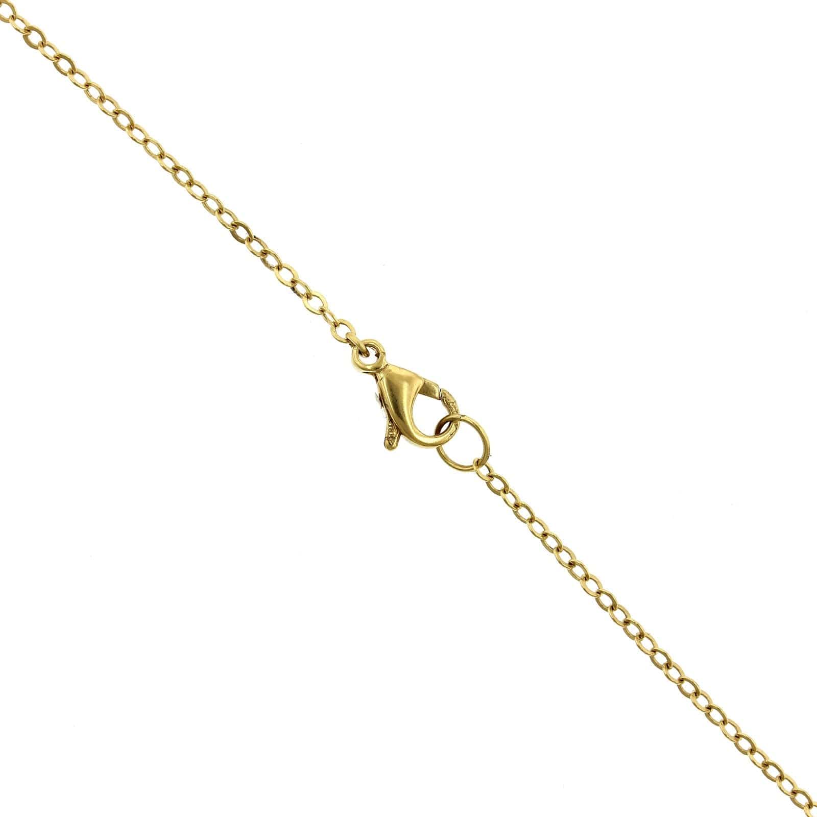 Amali 18K Yellow Gold Rectangular Aquamarine Necklace - Image 3