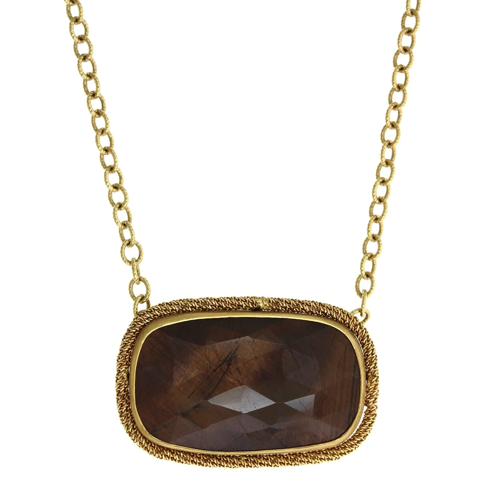 Amali 18K Yellow Gold Sapphire Pendant - Image 5