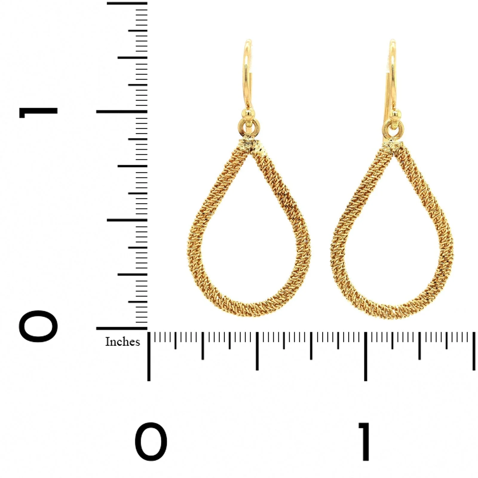 Amali 18K Yellow Gold Stardust Tear Drop Earrings - Image 2