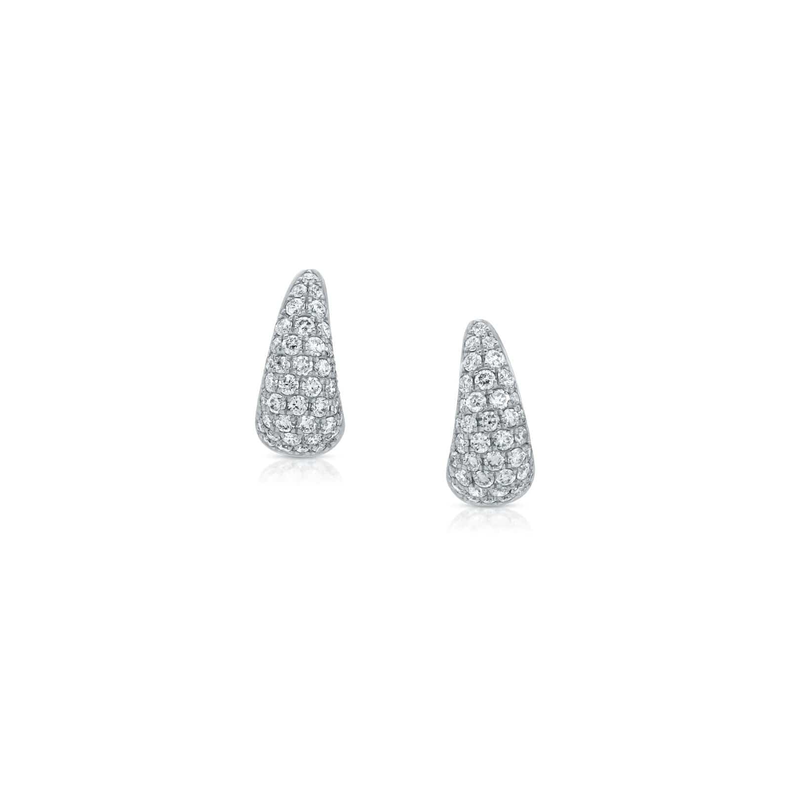 Anita Ko 18K White Gold Baby Claw Pave Diamond Earrings