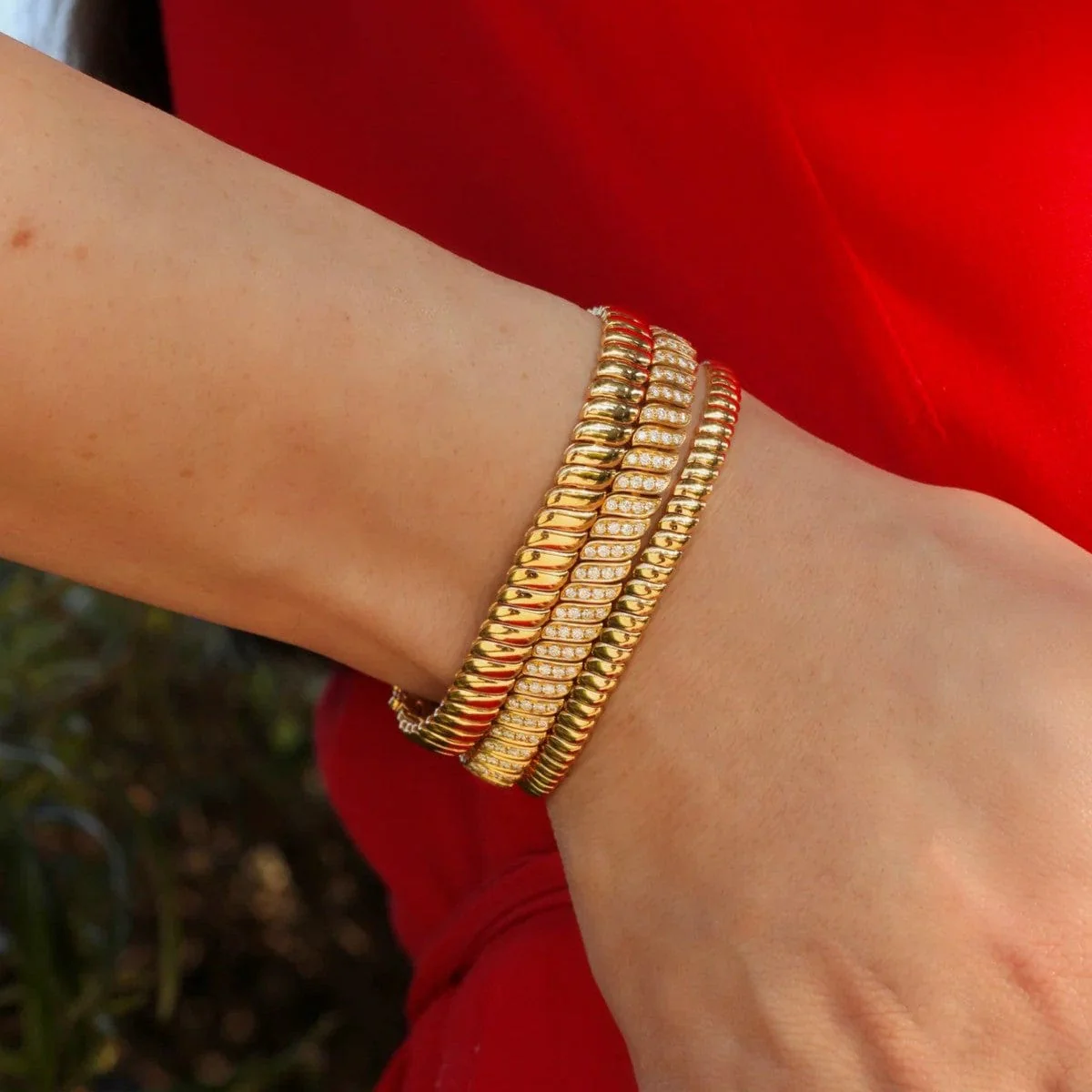 Anita Ko 18K Yellow Gold Thin Zoe Bracelet - Image 2