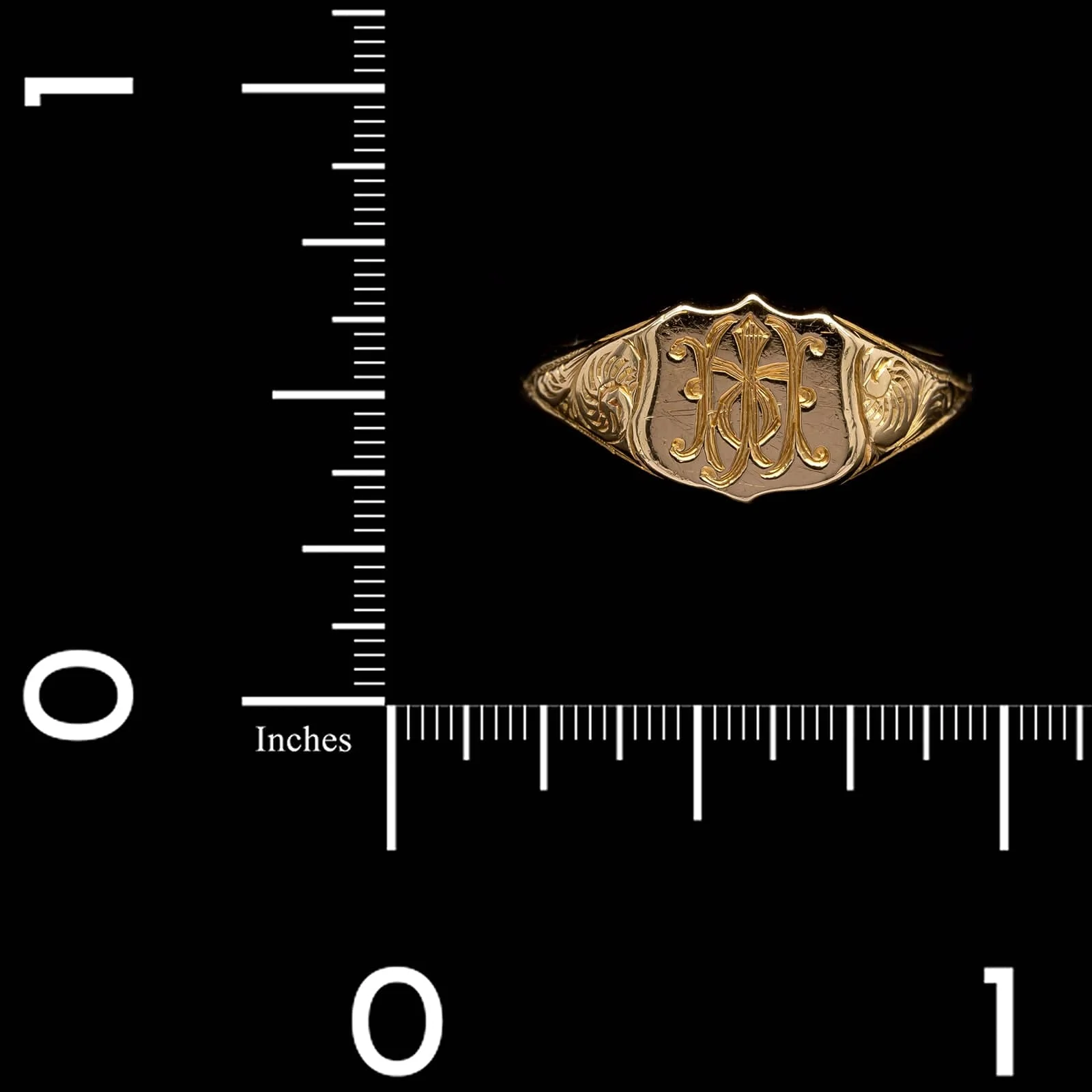 Antique 18K Yellow Gold Estate Signet Ring - Image 4