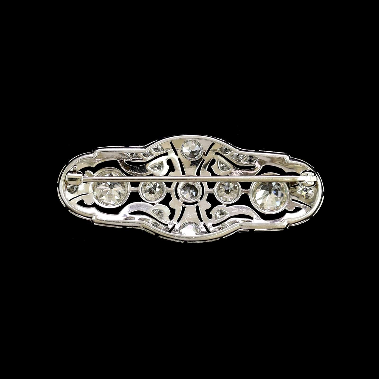 Antique Platinum Estate Diamond Pin - Image 2