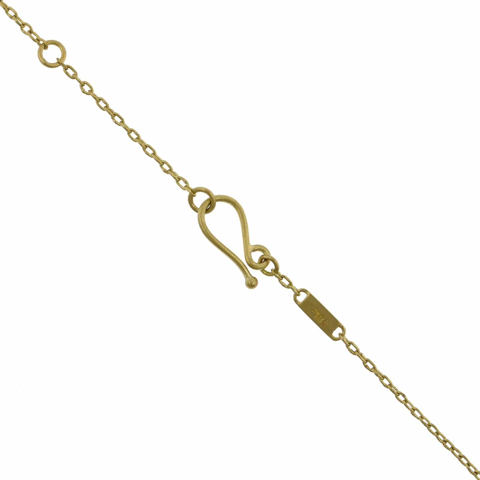 18K Yellow Gold Marquise Amethyst Necklace - Image 2