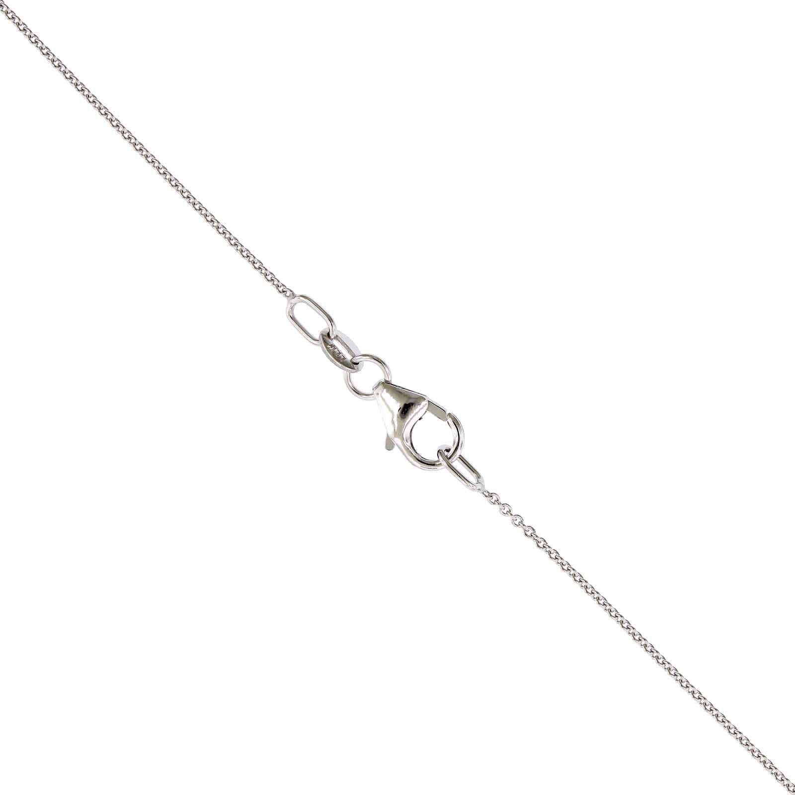 14K White Gold Cushion Amethyst Pendant - Image 3