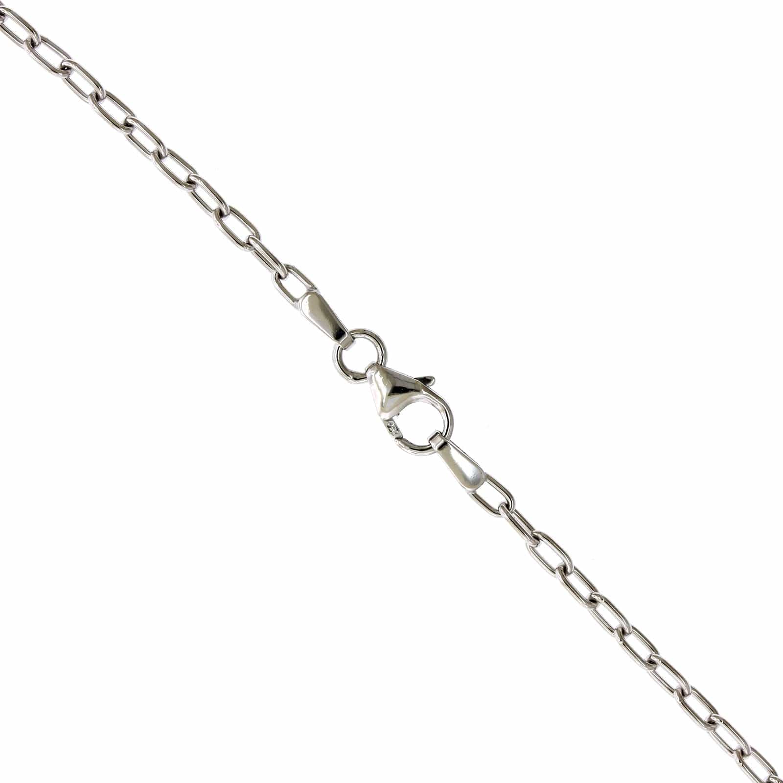 18K White Gold Pear Shape Aquamarine Pendant - Image 3