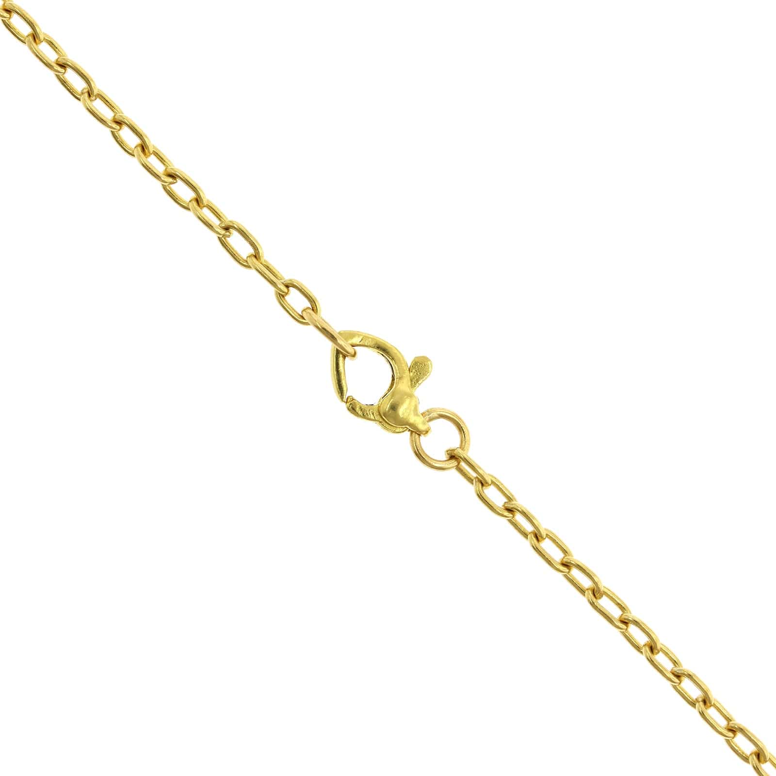 22K Yellow Gold Bezel Set Pear Shape Aquamarine Pendant - Image 3