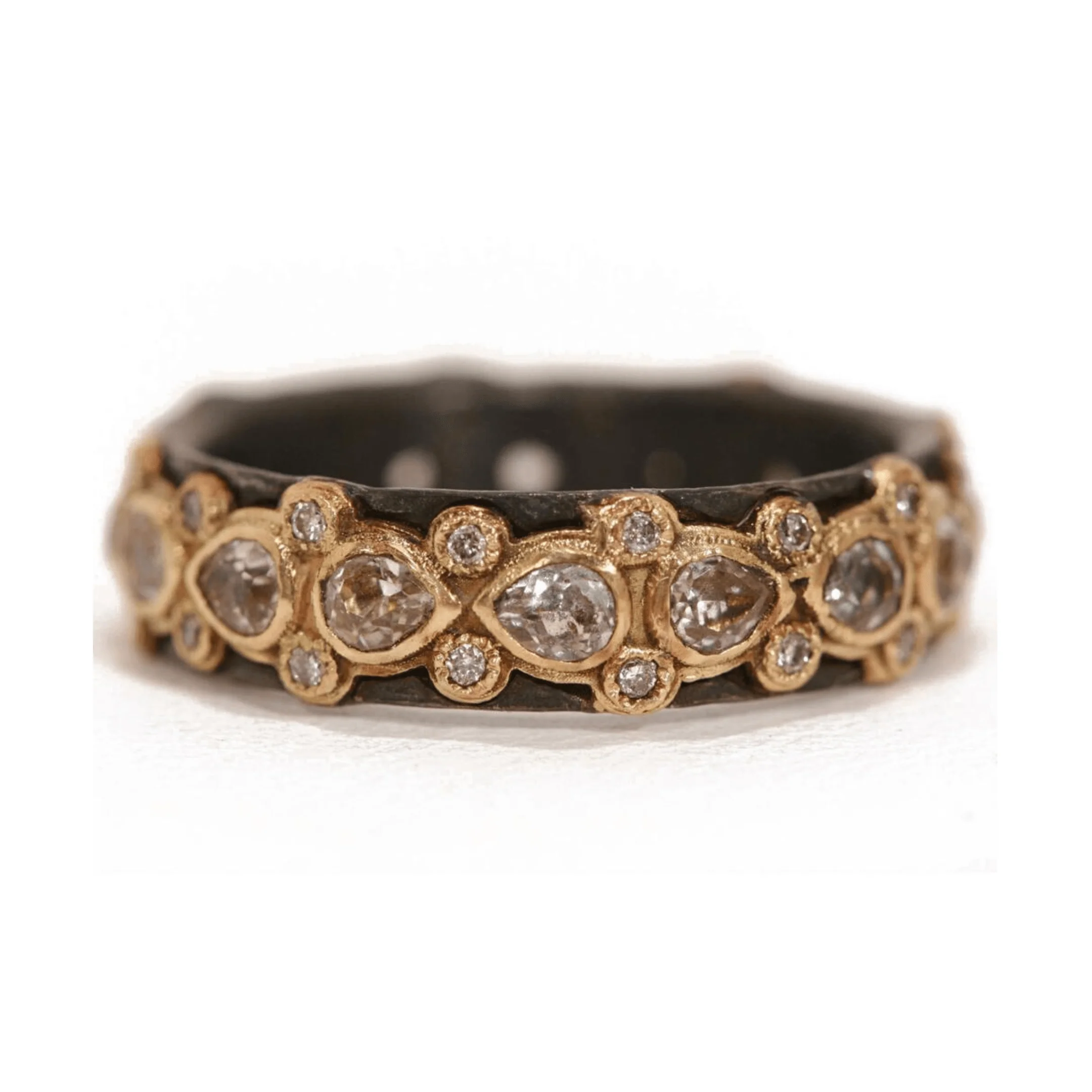 Armenta 18K Yellow and Sterling Silver Stackable Band