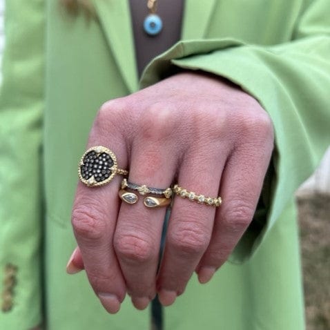 Armenta 18K Yellow and Sterling Silver Stackable Band - Image 2