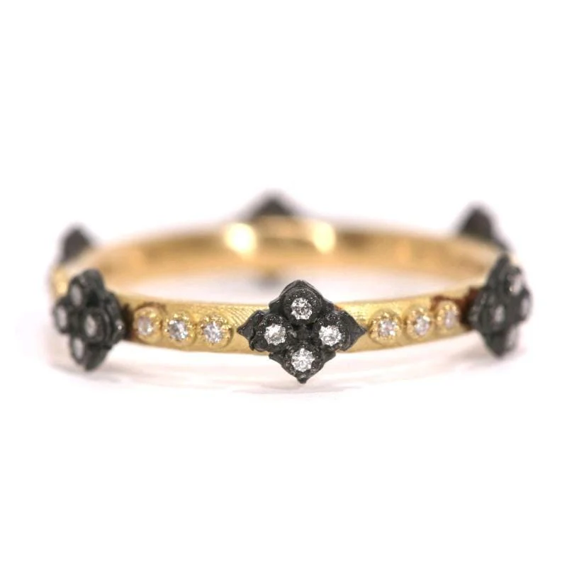 Armenta 18K Yellow Gold and Sterling Silver Cravelli Cross Ring