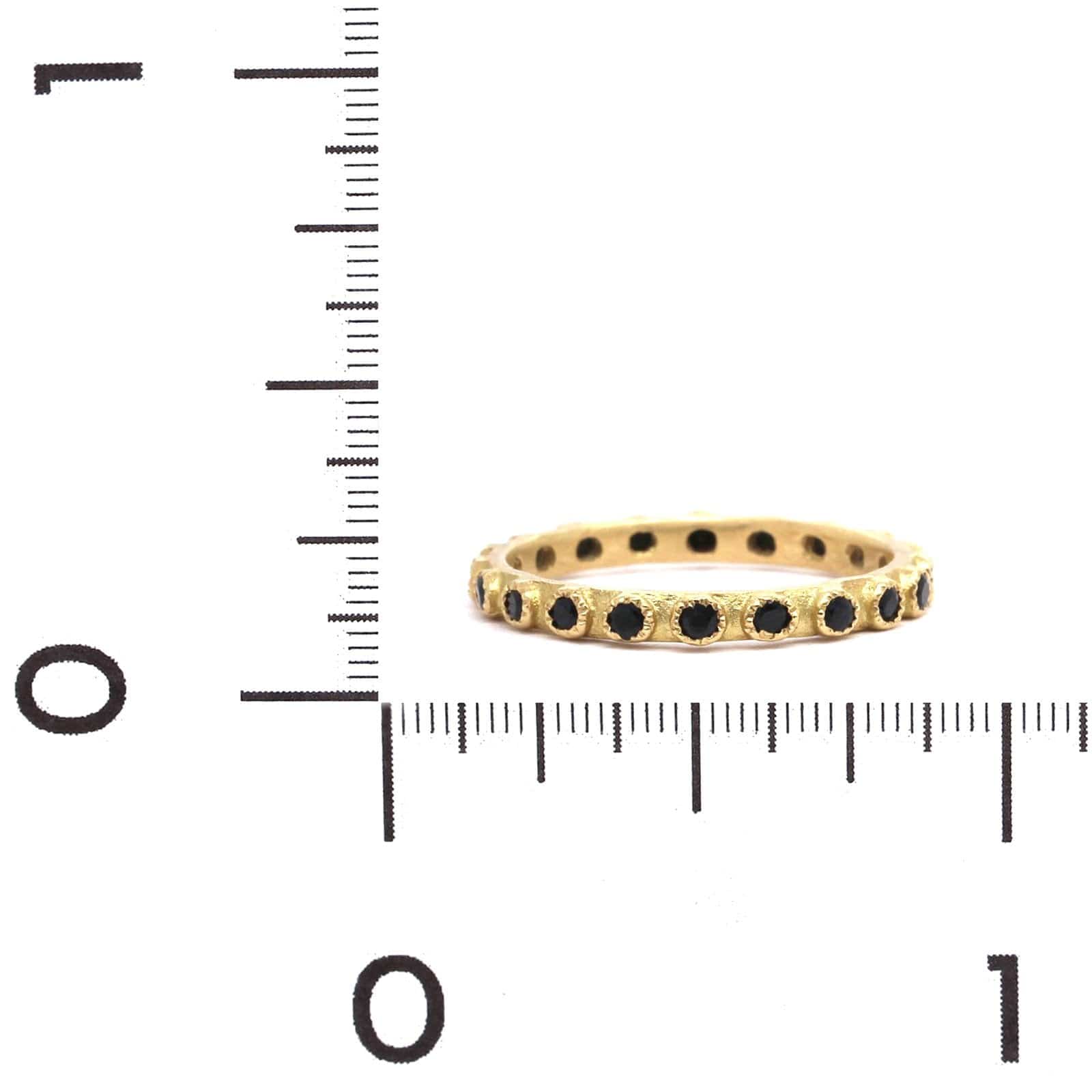 Armenta 18K Yellow Gold Black Sapphire Band - Image 3