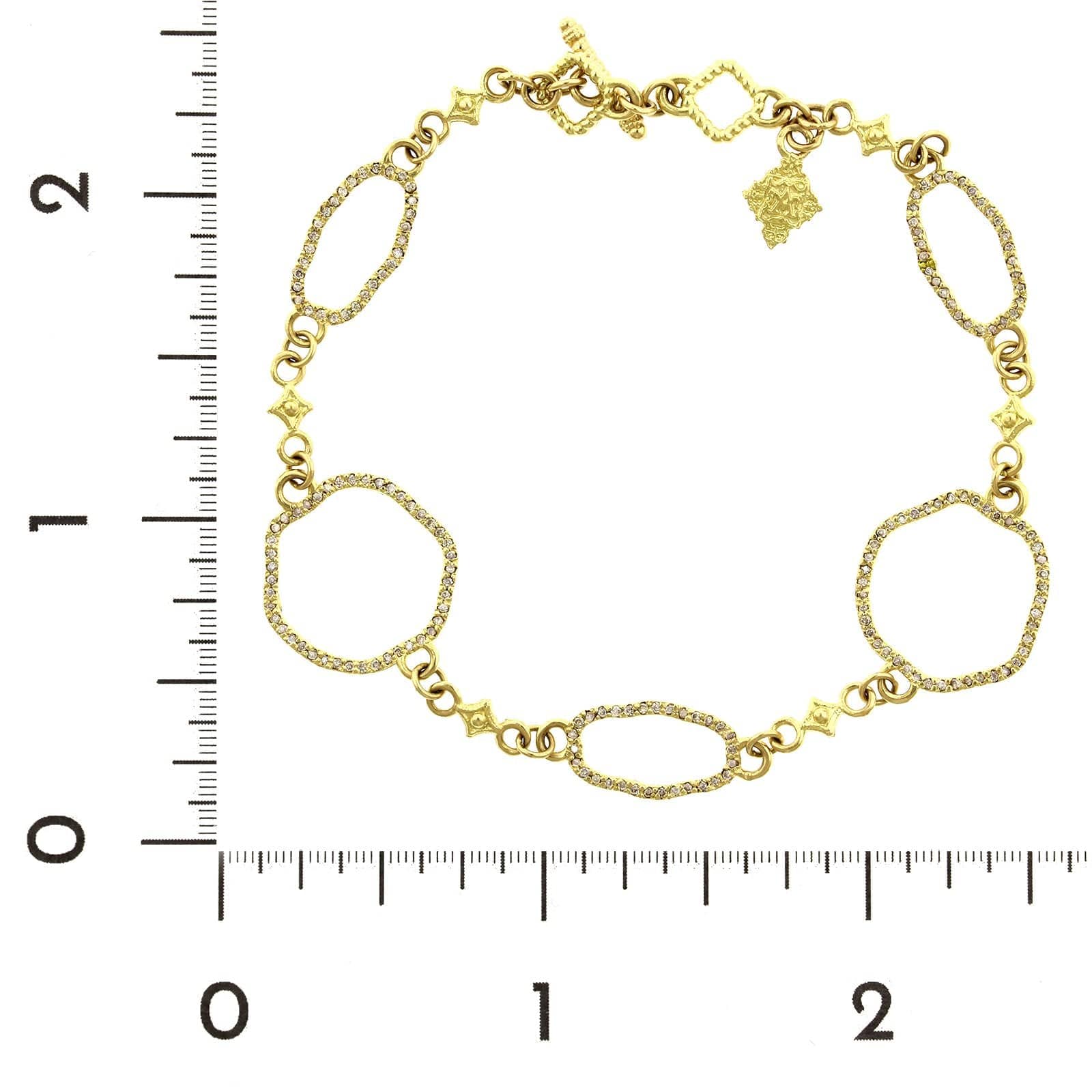 Armenta 18K Yellow Gold Champagne Diamond Bracelet - Image 2