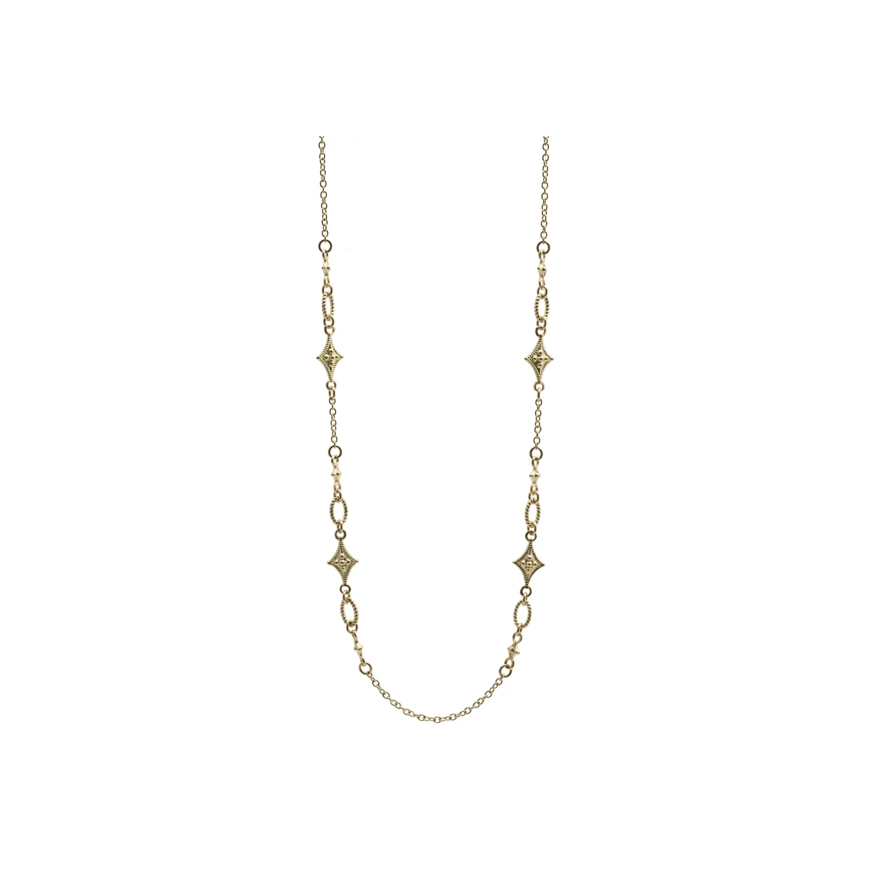 Armenta 18K Yellow Gold Crivelli Oval Link Necklace