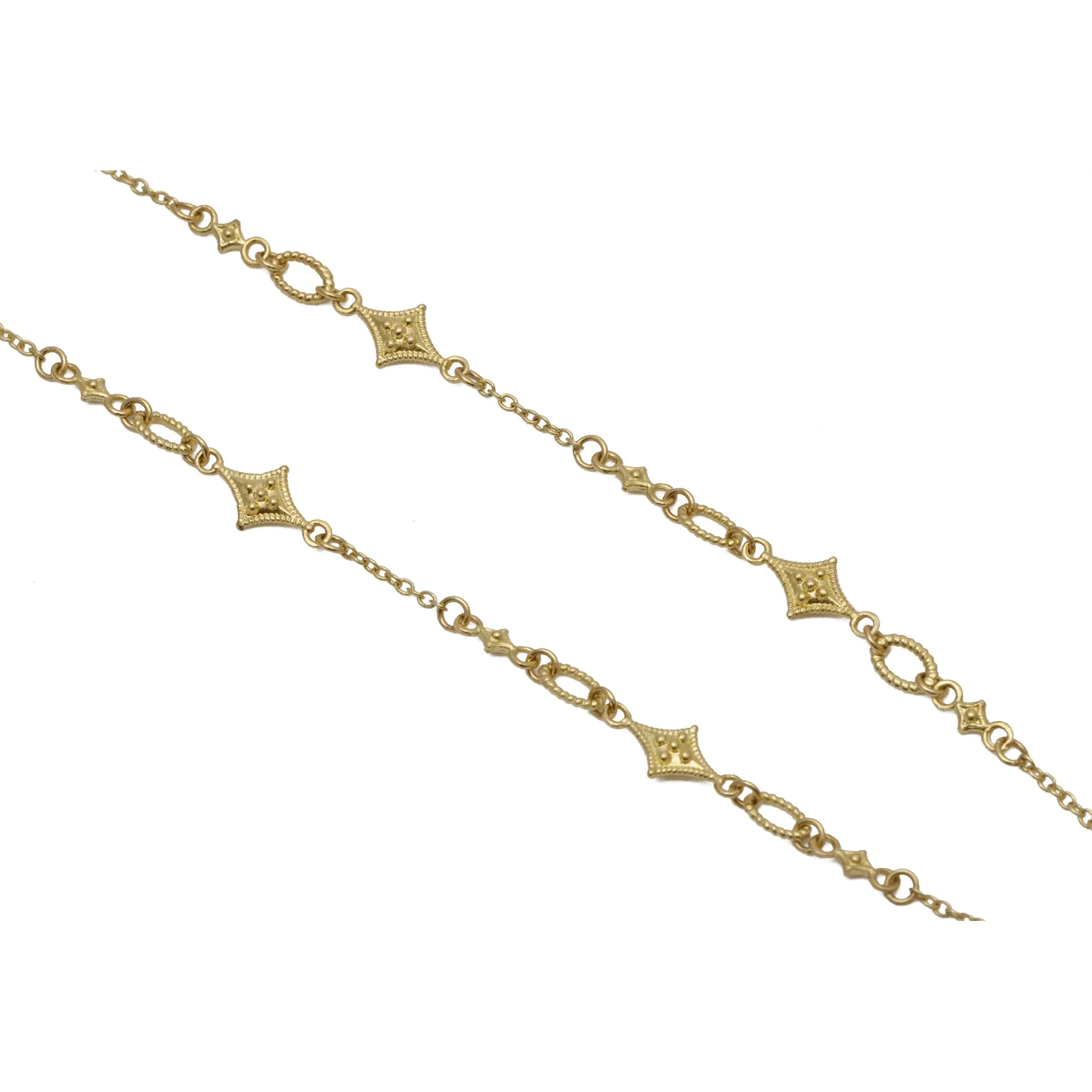 Armenta 18K Yellow Gold Crivelli Oval Link Necklace - Image 2