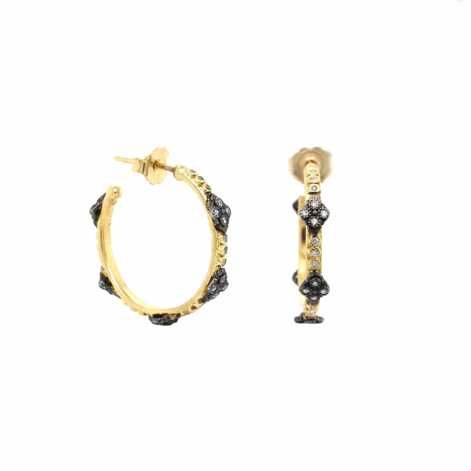 Armenta 18K Yellow Gold Diamond Hoop Earrings