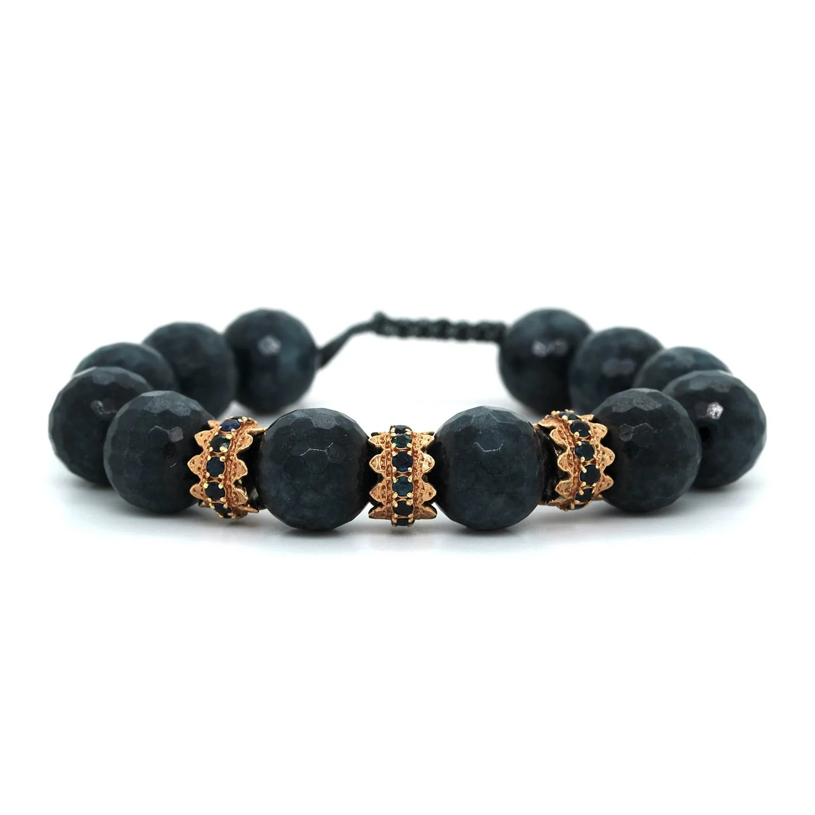 Armenta Sterling Silver and 14K Yellow Gold Bead Bracelet