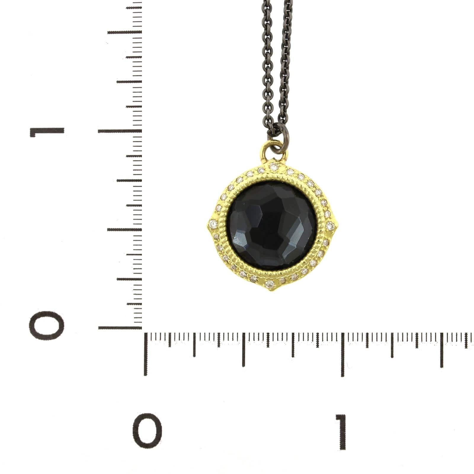 Armenta Sterling Silver and 18K Yellow Gold Hematite and Quartz Necklace - Image 2