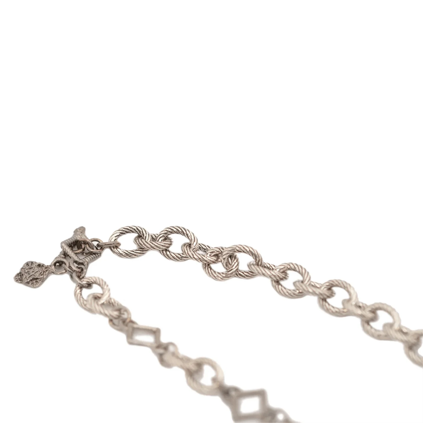 Armenta Sterling Silver and 18K Yellow Gold Paperclip Pendant - Image 5